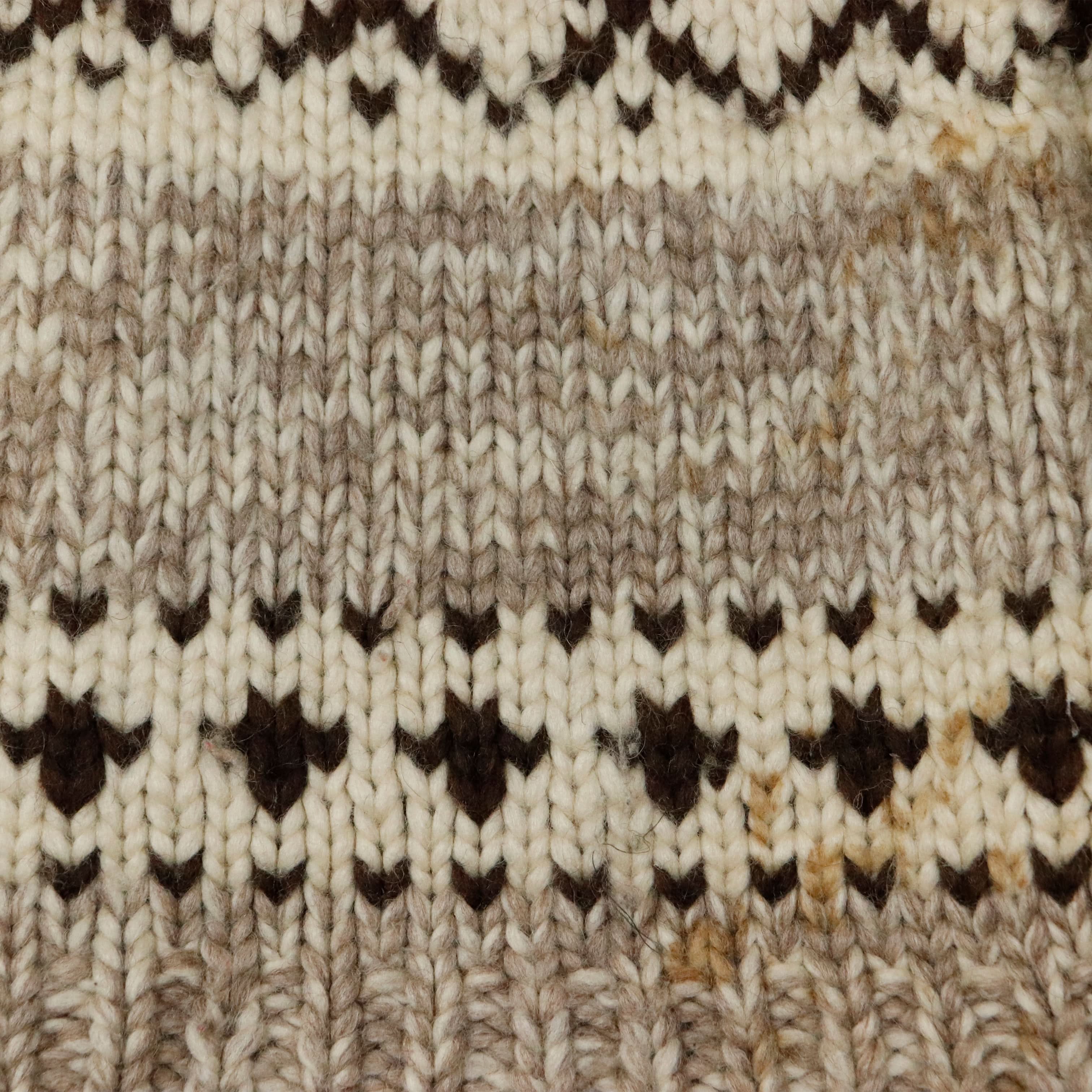 Vintage Hand Knit Cowichan Zip Sweater Size N/A