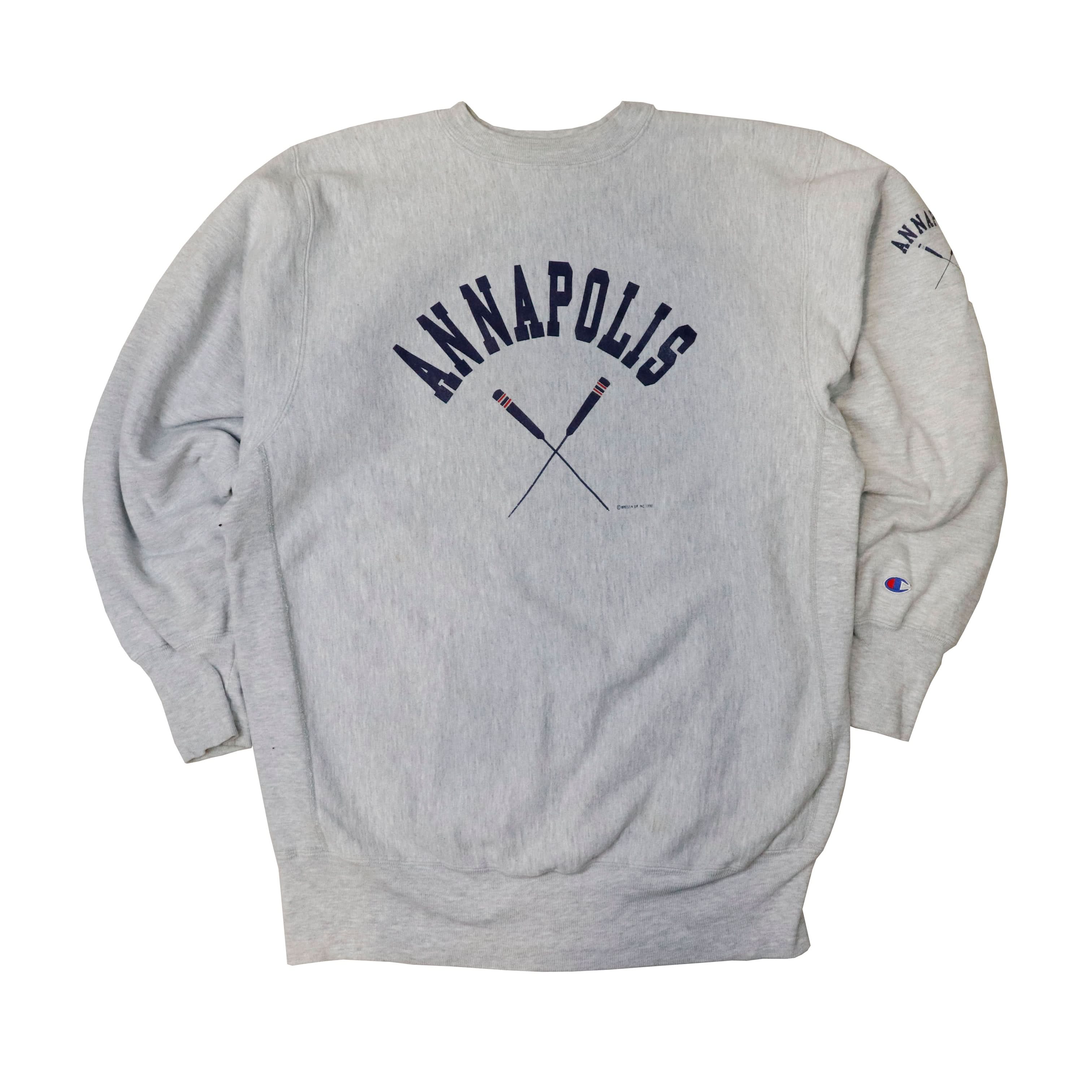 Vintage 1990 Champion Annapolis Reverse Weave Sweatshirt Size XXL