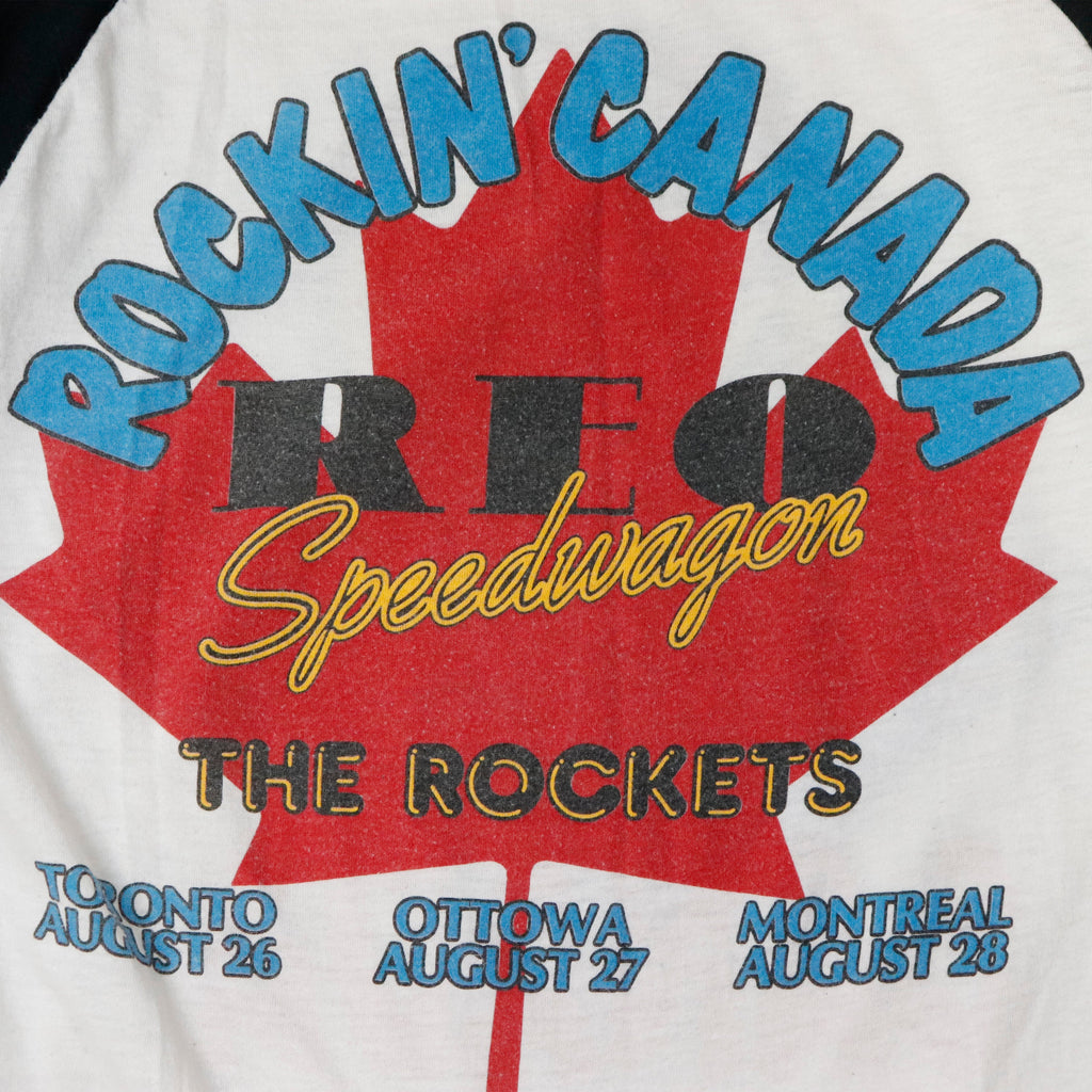 Vintage REO Speedwagon Live in Canada Raglan T-Shirt Size M