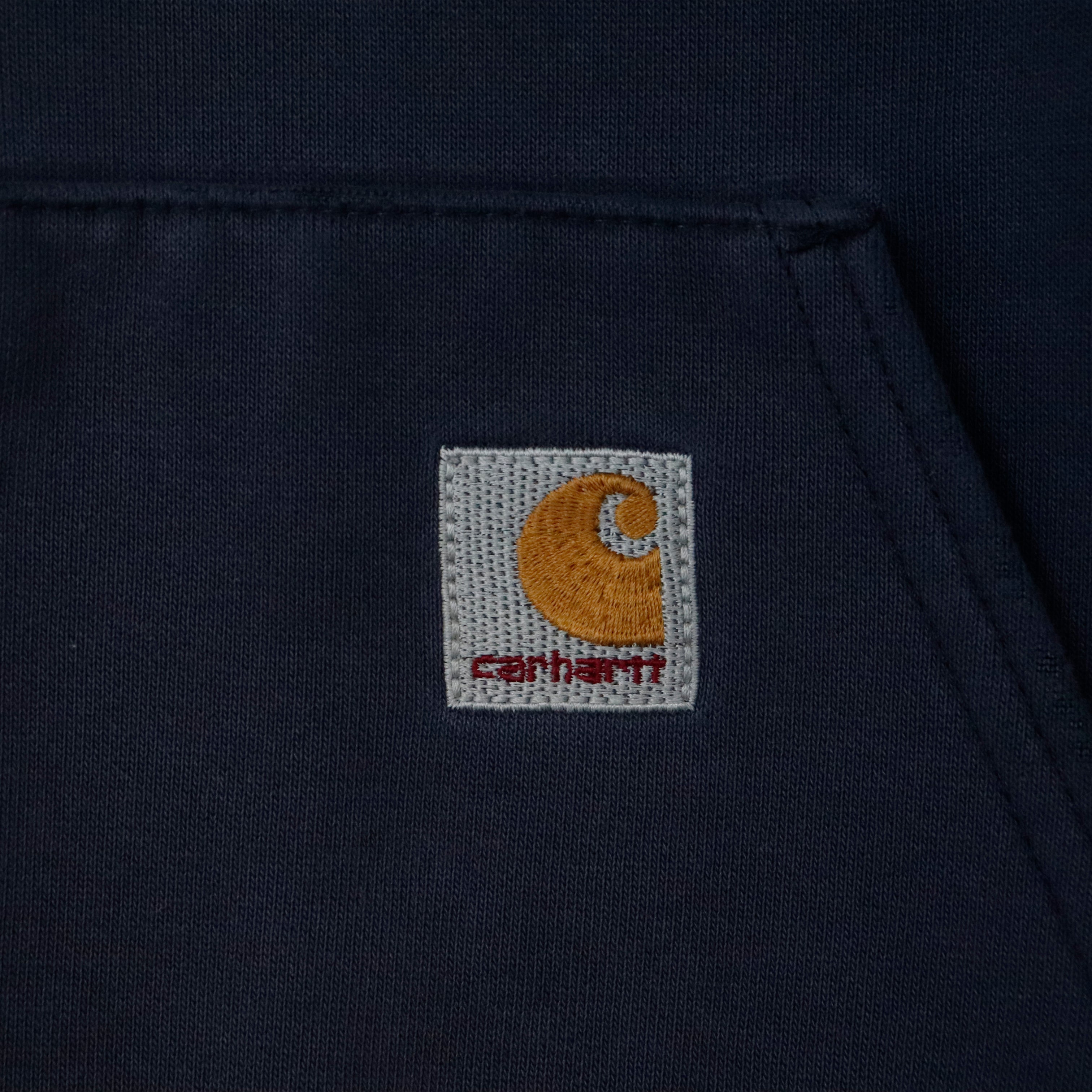 Vintage Carhartt Distressed Zip-Up Hoodie Size L