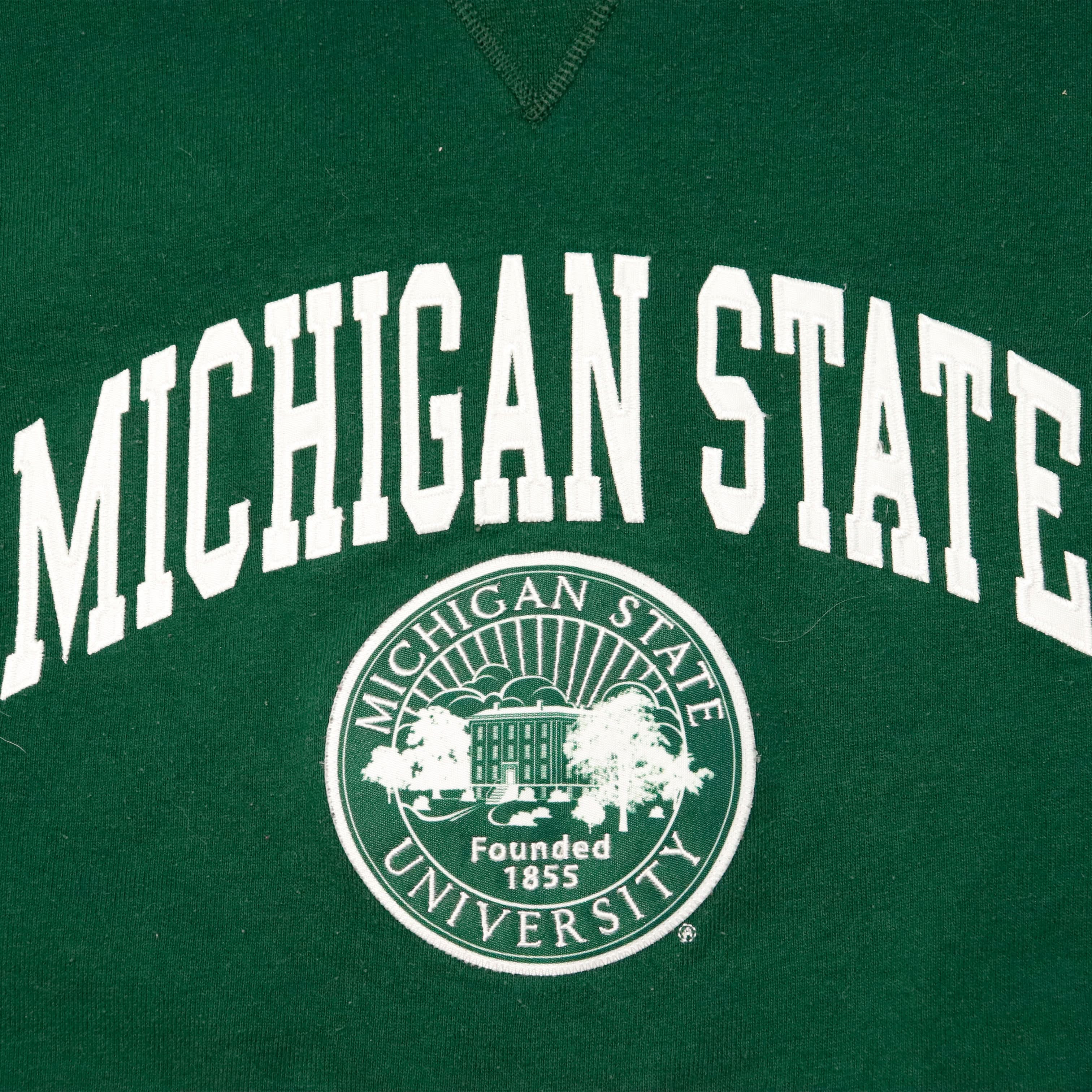 Vintage Russell Athletic Michigan State University Green Sweatshirt Size L