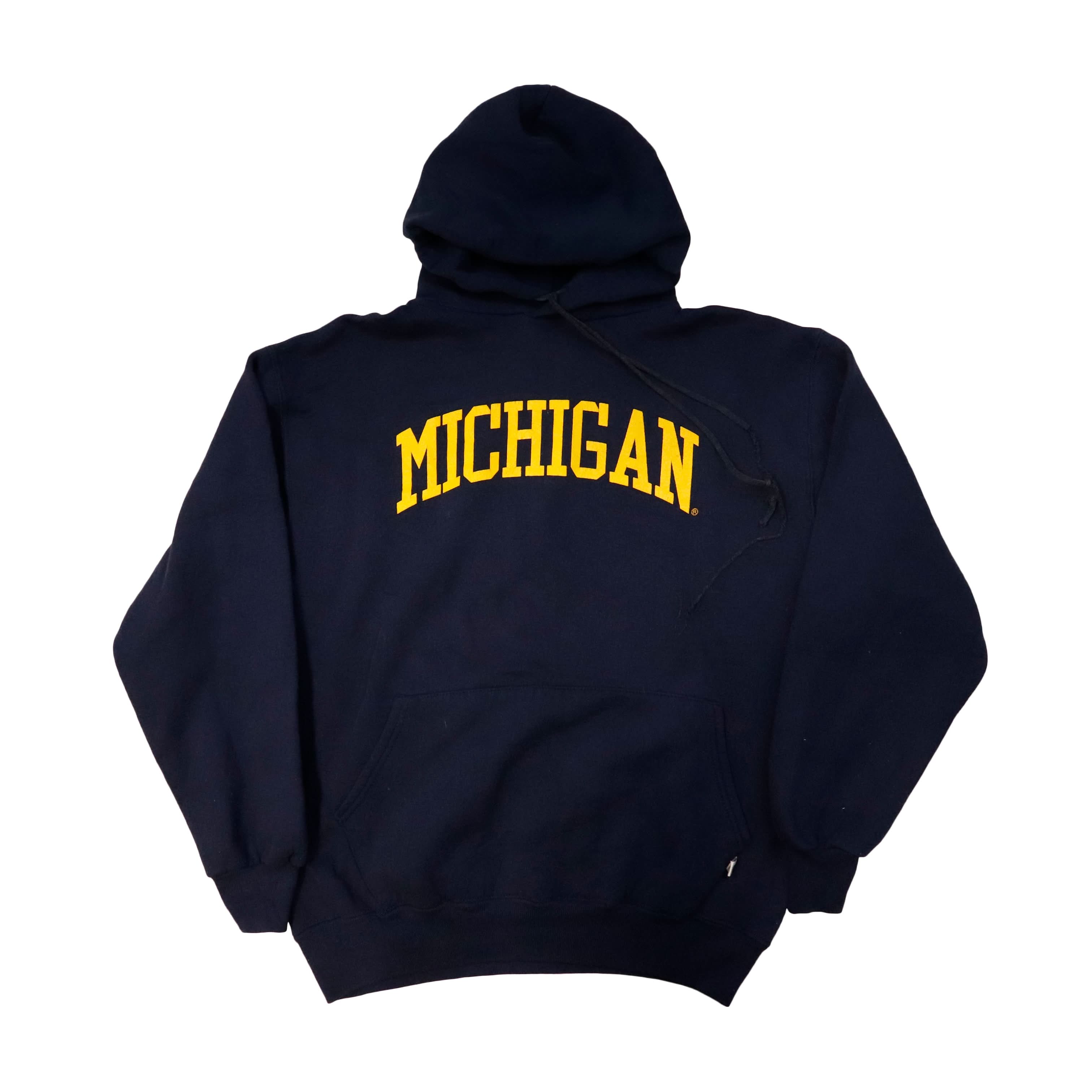 Vintage Russell Athletic Michigan Graphic Hoodie Size L