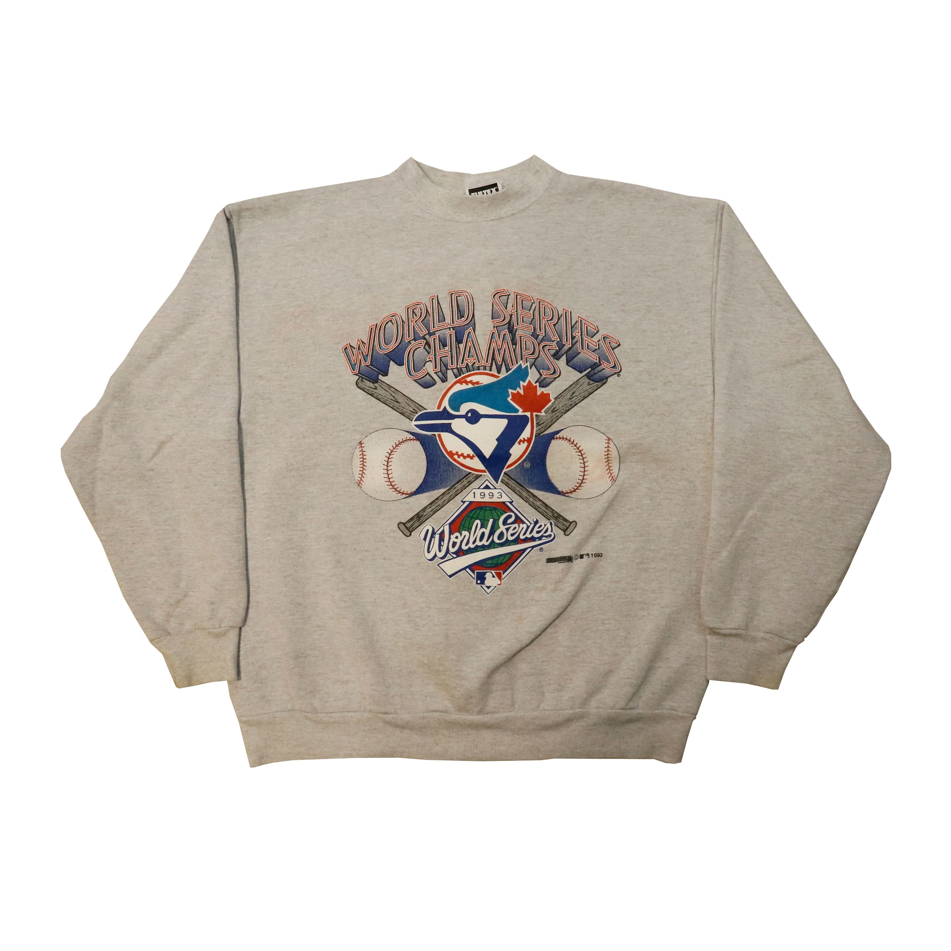 Vintage 1993 Tultex Toronto Blue Jays World Series Champs Sweatshirt Size XL