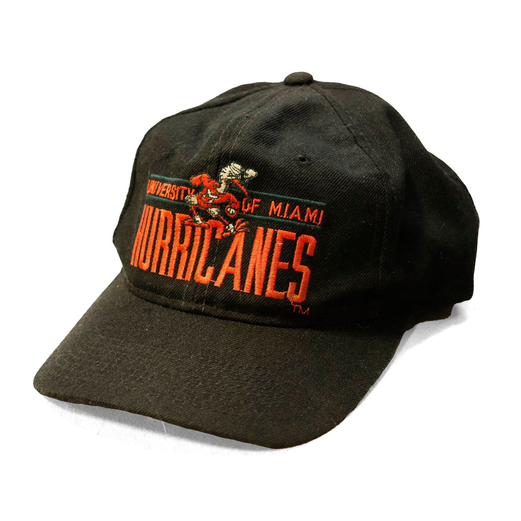 Vintage University of Miami Hurricanes Embroidered Baseball Cap Size One Size