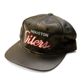 Vintage Houston Oilers Leather Snapback Hat Size One Size Script