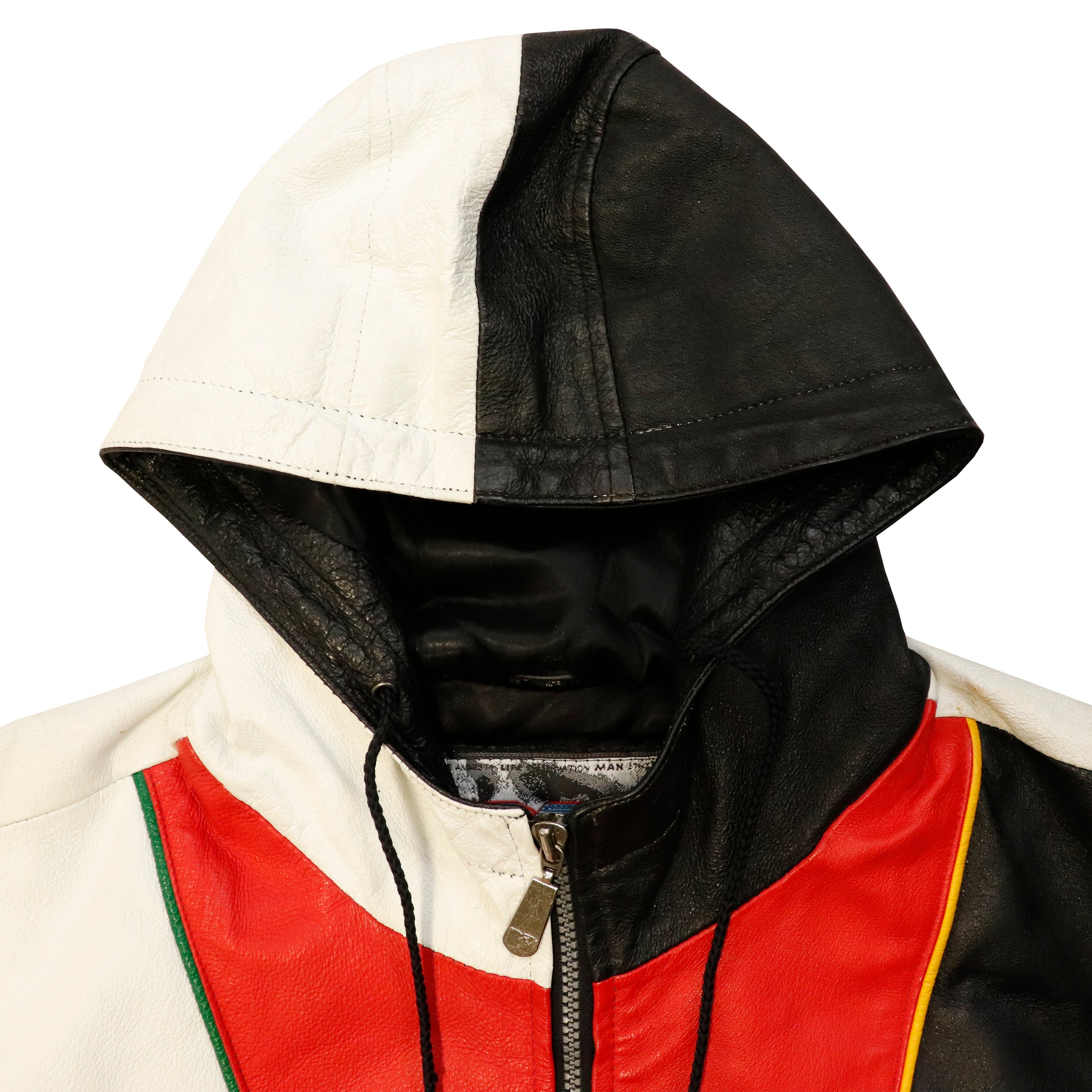 Vintage 1992 YO MTV Rap leather Hooded jacket Size XL RARE!