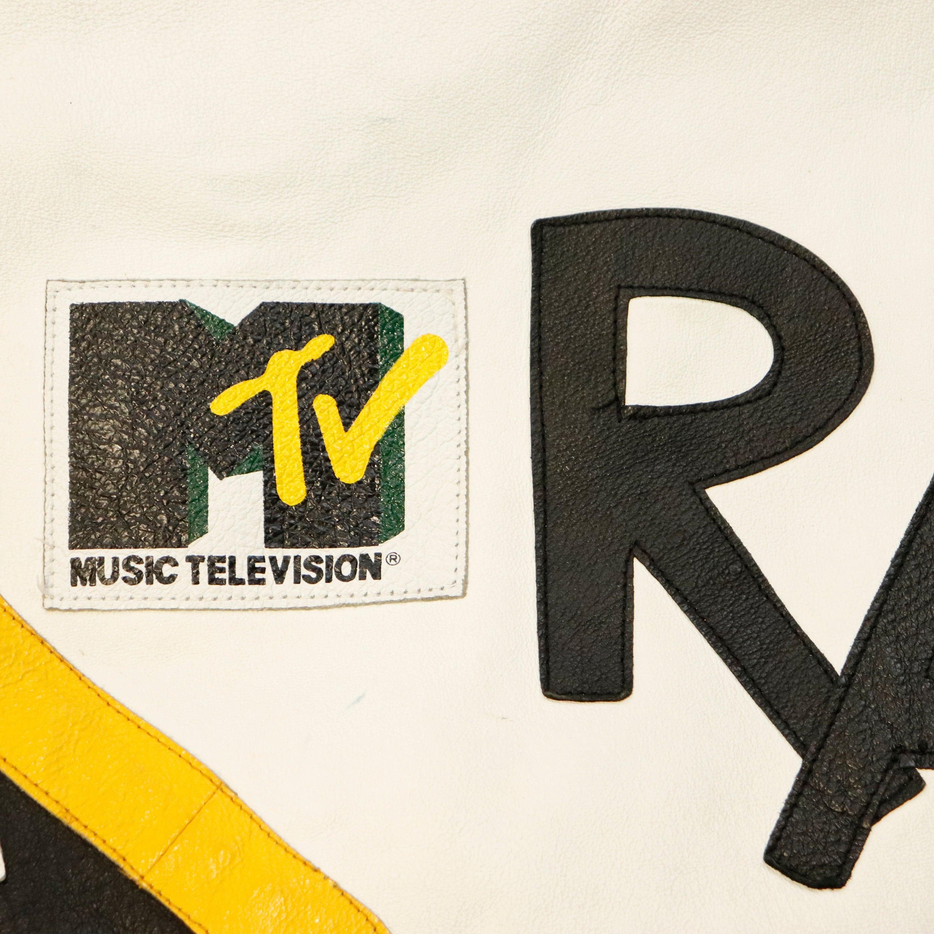 Vintage 1992 YO MTV Rap leather Hooded jacket Size XL RARE!