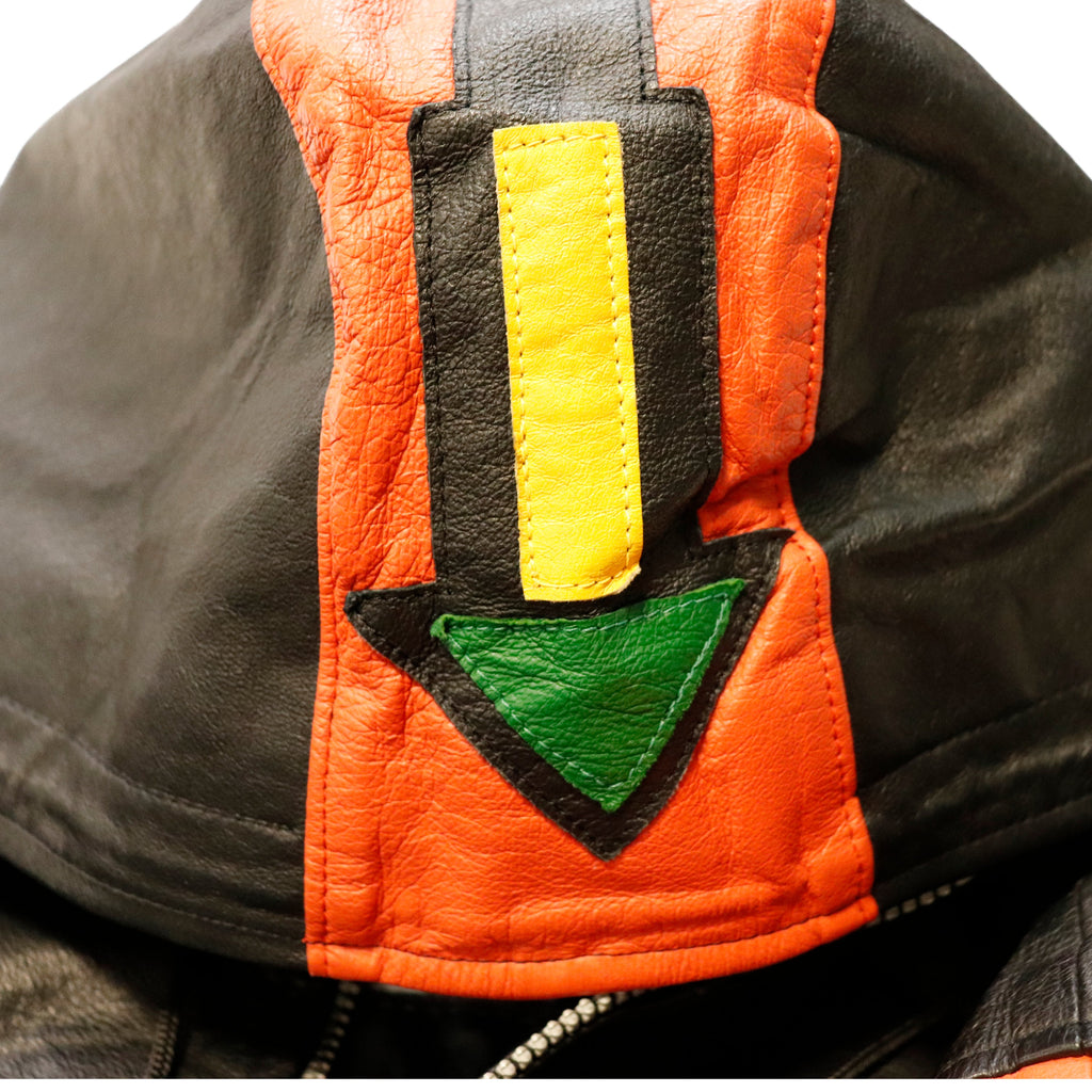 Vintage MTV Yo MTV Raps Leather Hooded Jacket Size L RARE!