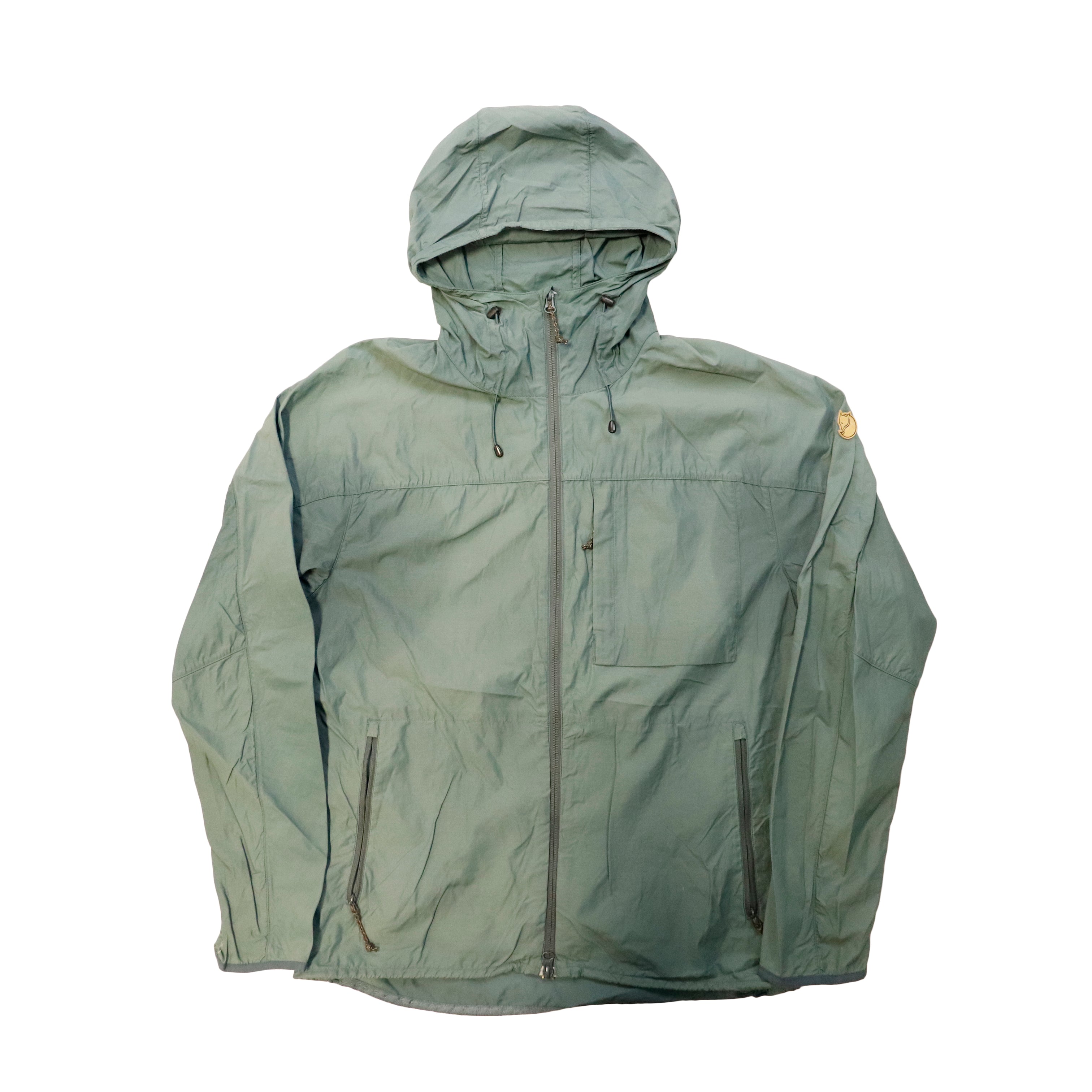 Vintage Fjallraven Hooded Zip Front Jacket Size S green