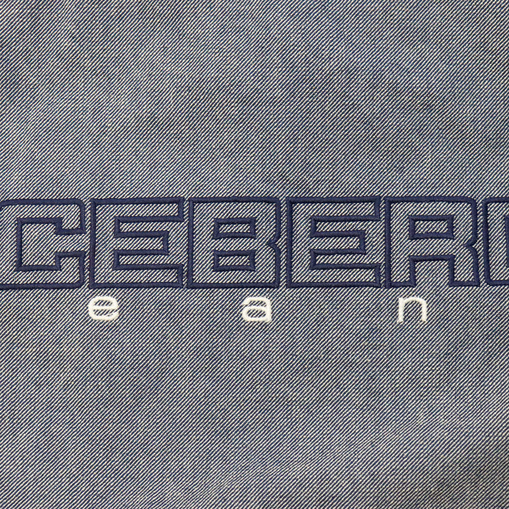 Vintage Iceberg Jeans Embroidered Logo Denim Jacket
