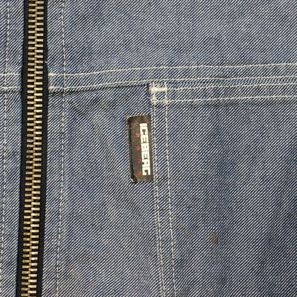 Vintage Iceberg Jeans Embroidered Logo Denim Jacket