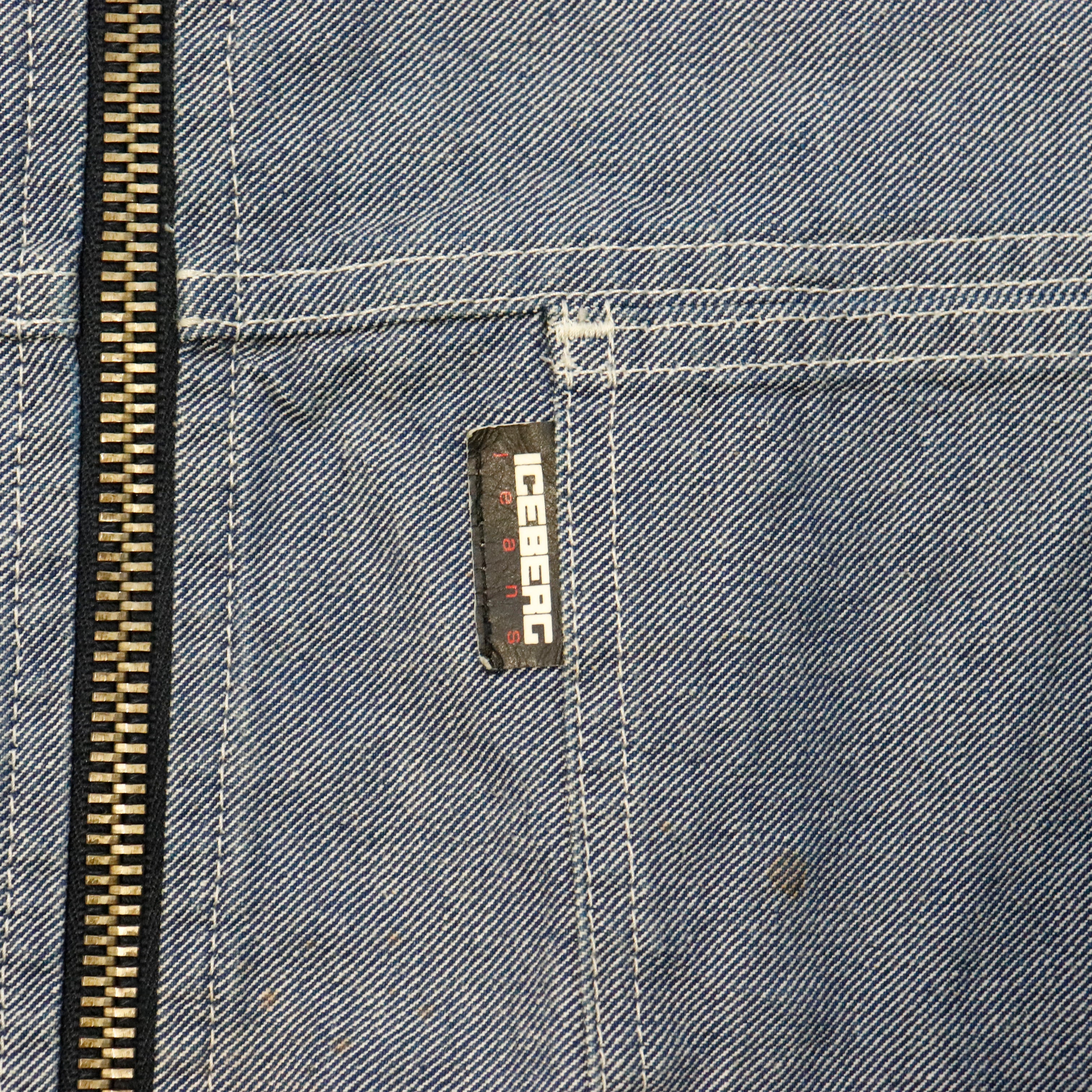 Vintage Iceberg Jeans Embroidered Logo Denim Jacket