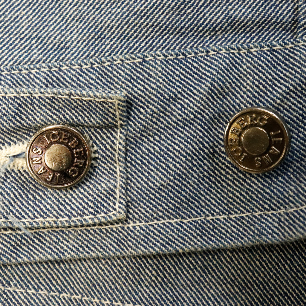 Vintage Iceberg Jeans Embroidered Logo Denim Jacket