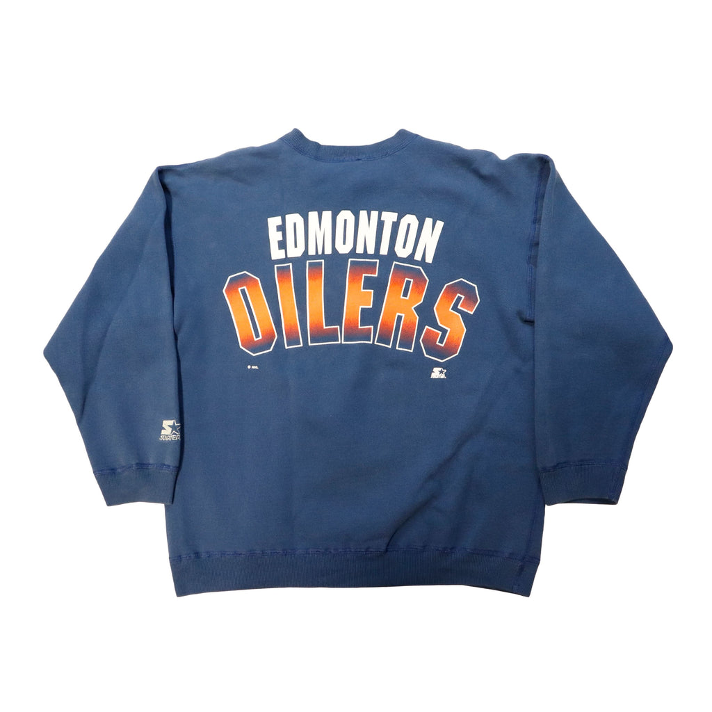 Vintage Starter Edmonton Oilers Logo Sweatshirt Size N/A
