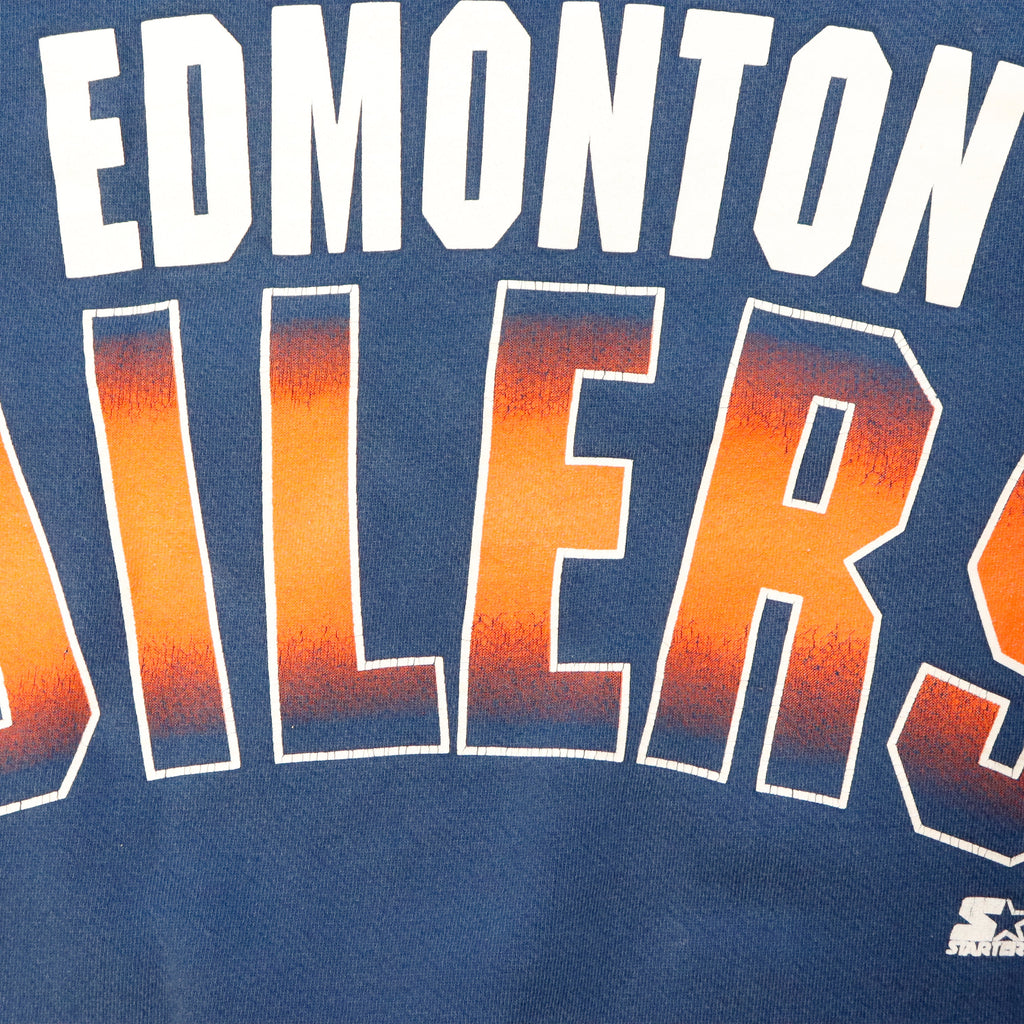Vintage Starter Edmonton Oilers Logo Sweatshirt Size N/A