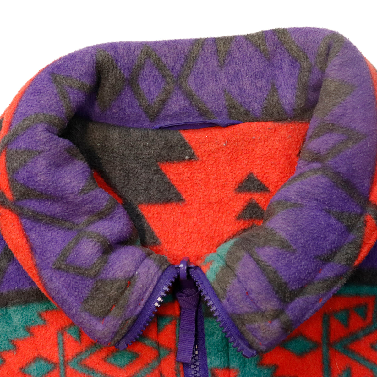 Vintage Sports CB Southwestern Pattern Fleece Jacket Size L