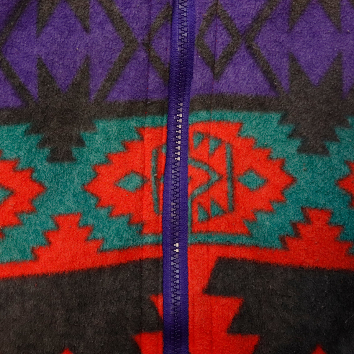 Vintage Sports CB Southwestern Pattern Fleece Jacket Size L