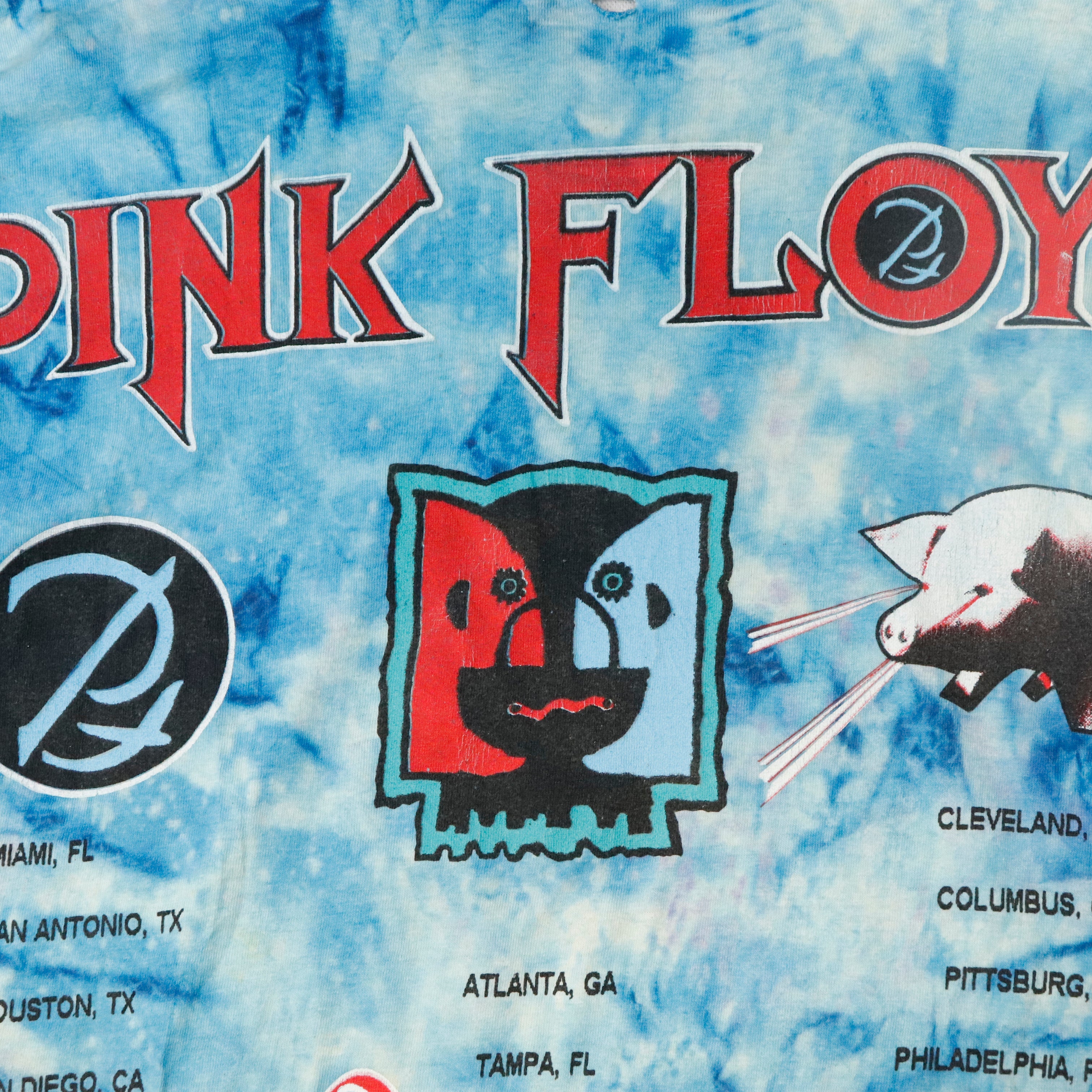 Vintage Pink Floyd The Division Bell Tour 1994 Graphic T-Shirt Size L Tye Dye