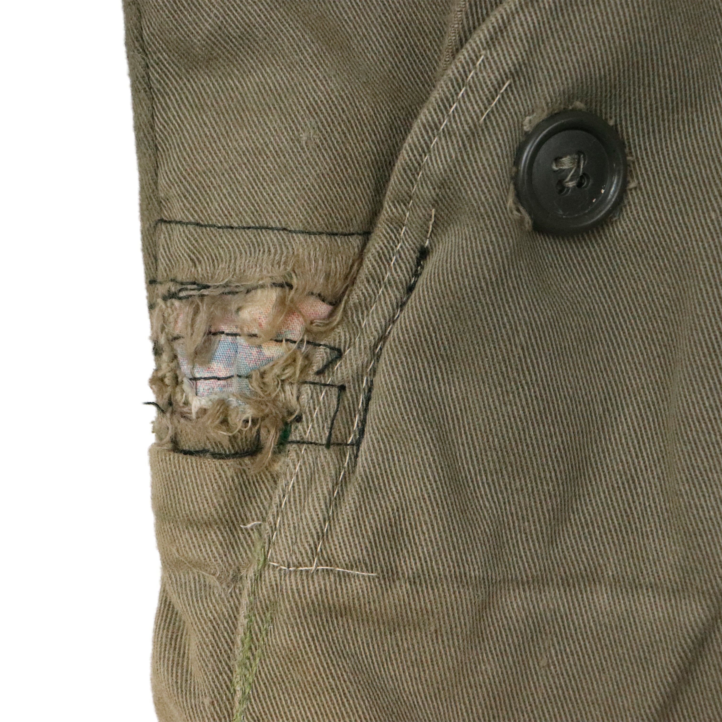 Vintage RARE Hunting Jacket 50s unique pocket details Fishing Army