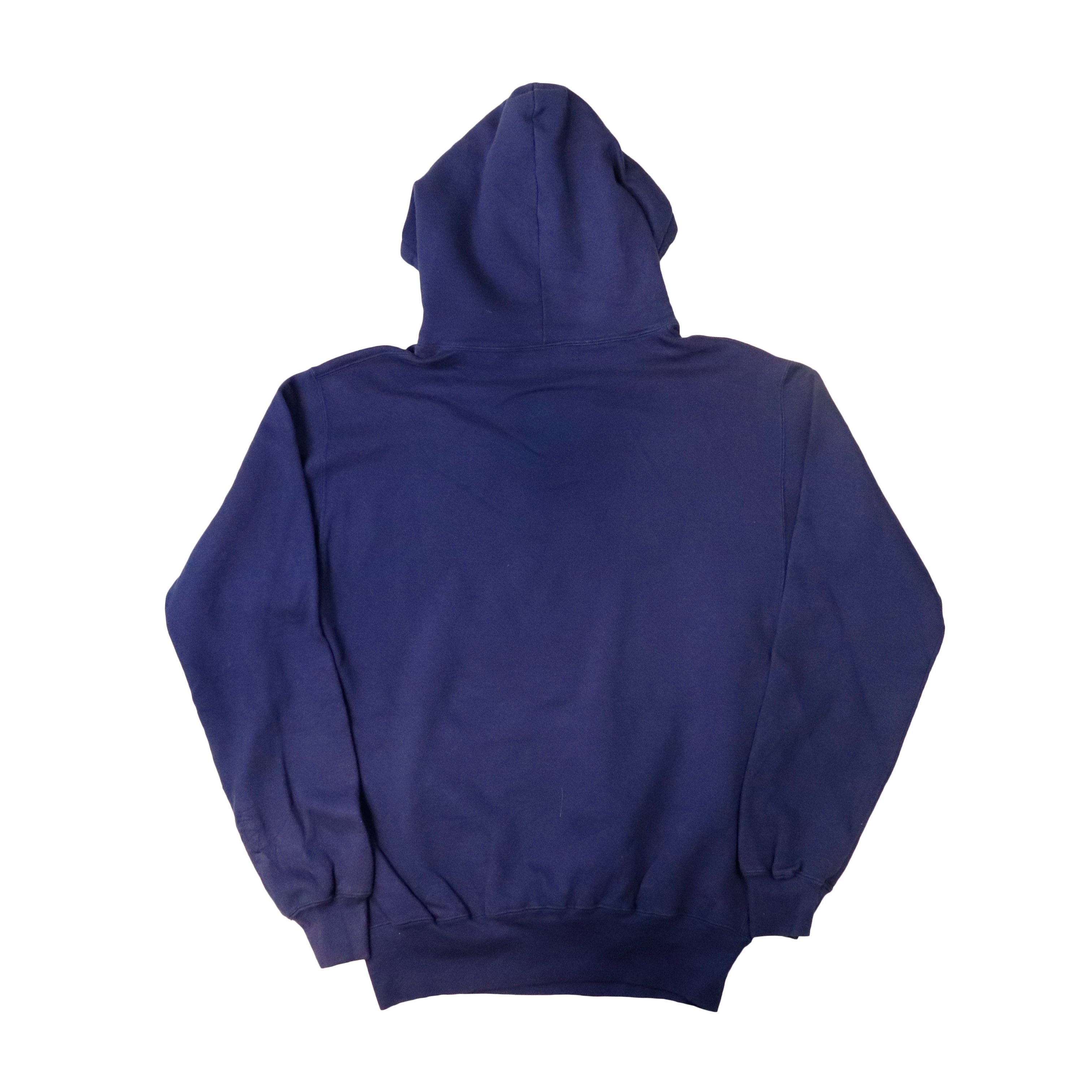Vintage 90s RARE Russell Athletic Hooded Three-Button Pullover Sweatshirt Size M