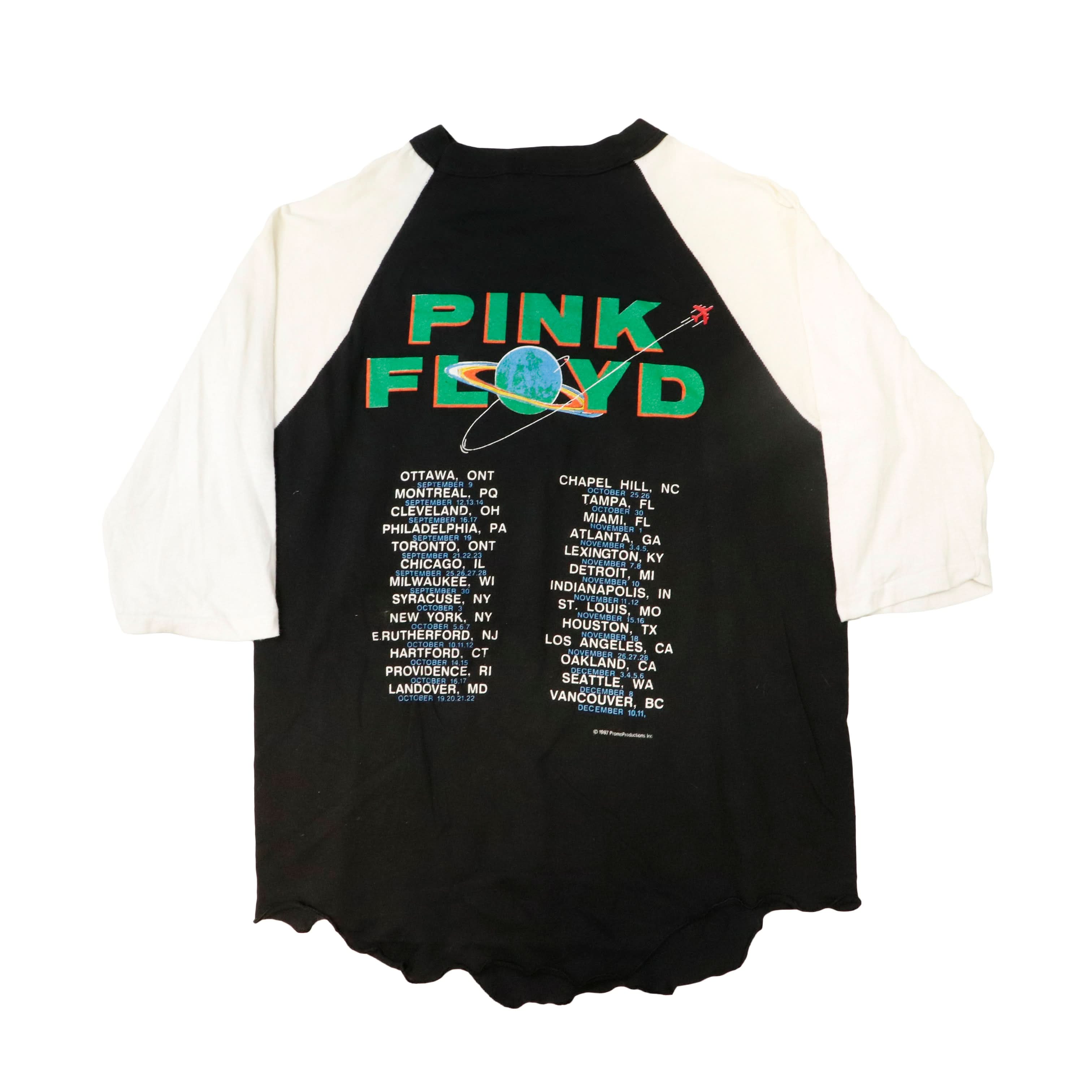 Vintage Pink Floyd Prism Graphic Raglan T-Shirt Size Large 80s