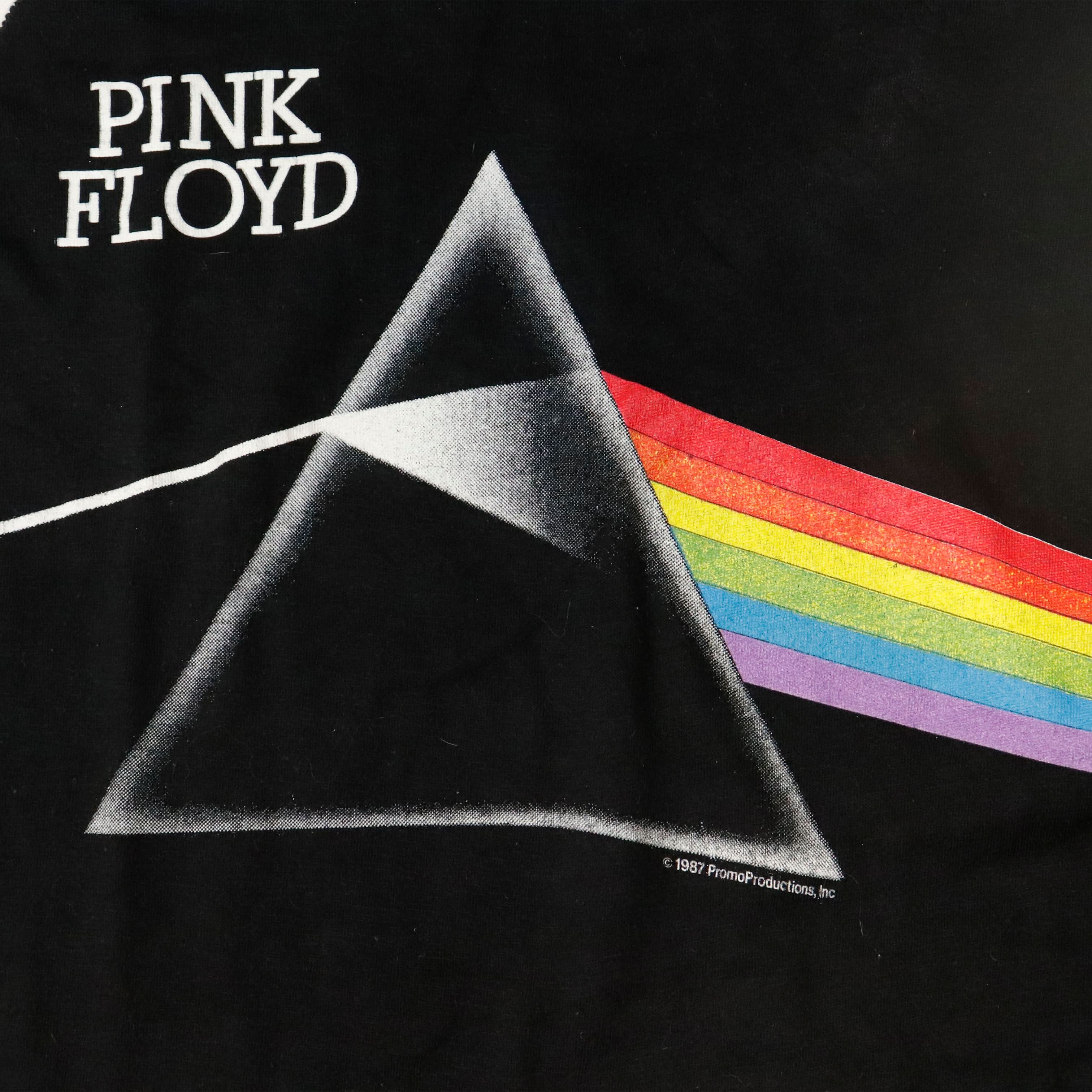 Vintage Pink Floyd Prism Graphic Raglan T-Shirt Size Large 80s