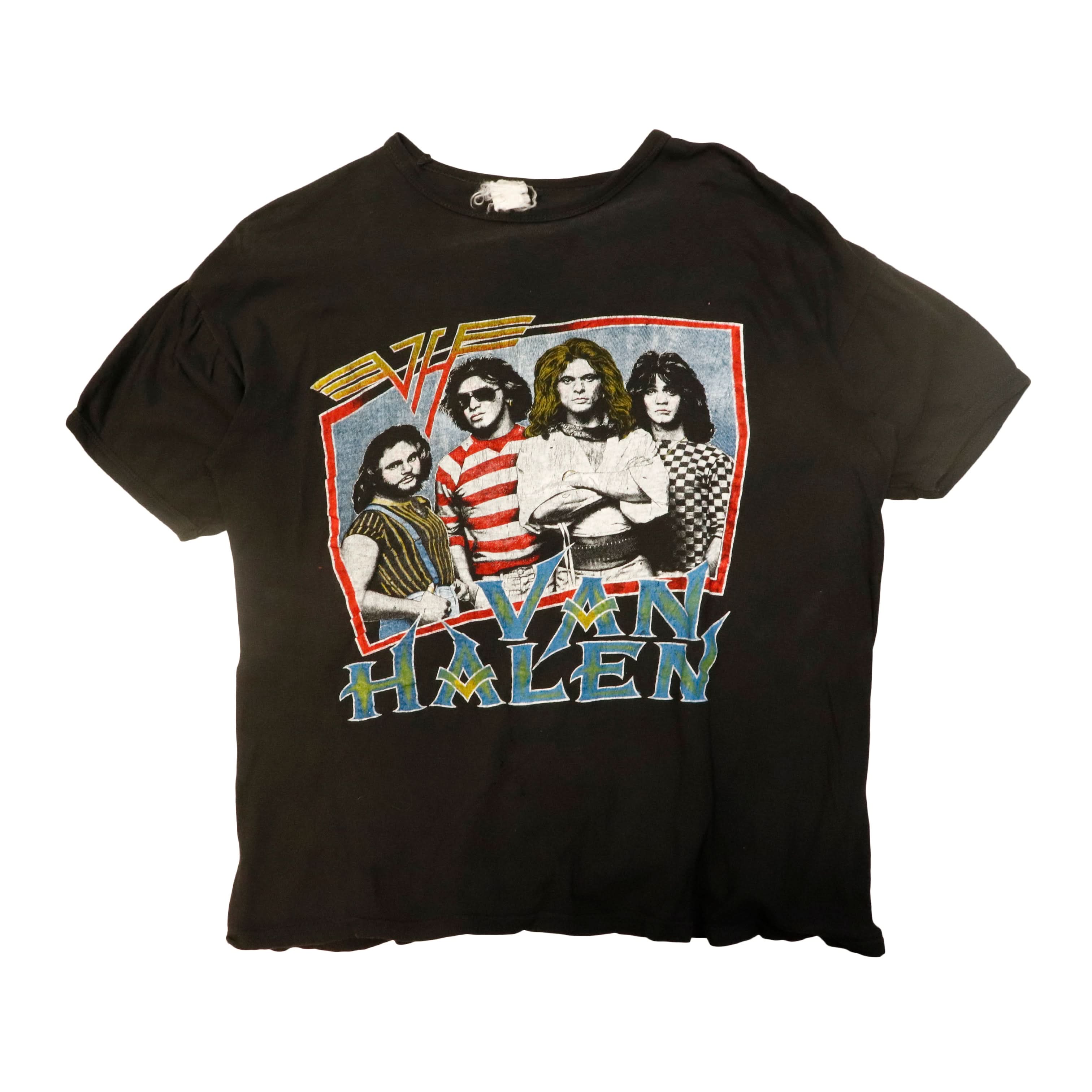 Vintage 70s 80s Van Halen Band Photo Graphic T-Shirt size L