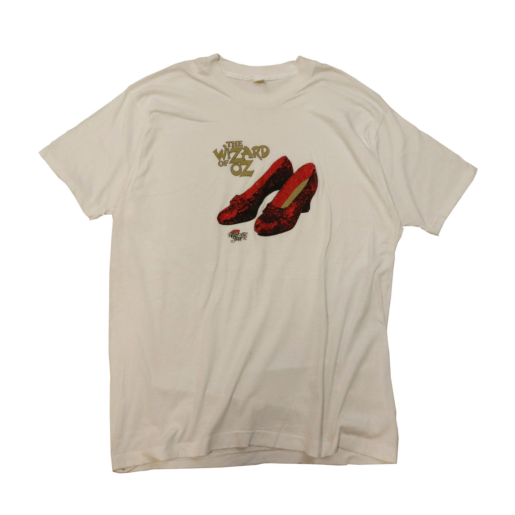 Vintage 1992 The Wizard of Oz Slippers Glitter Print T-Shirt One Size