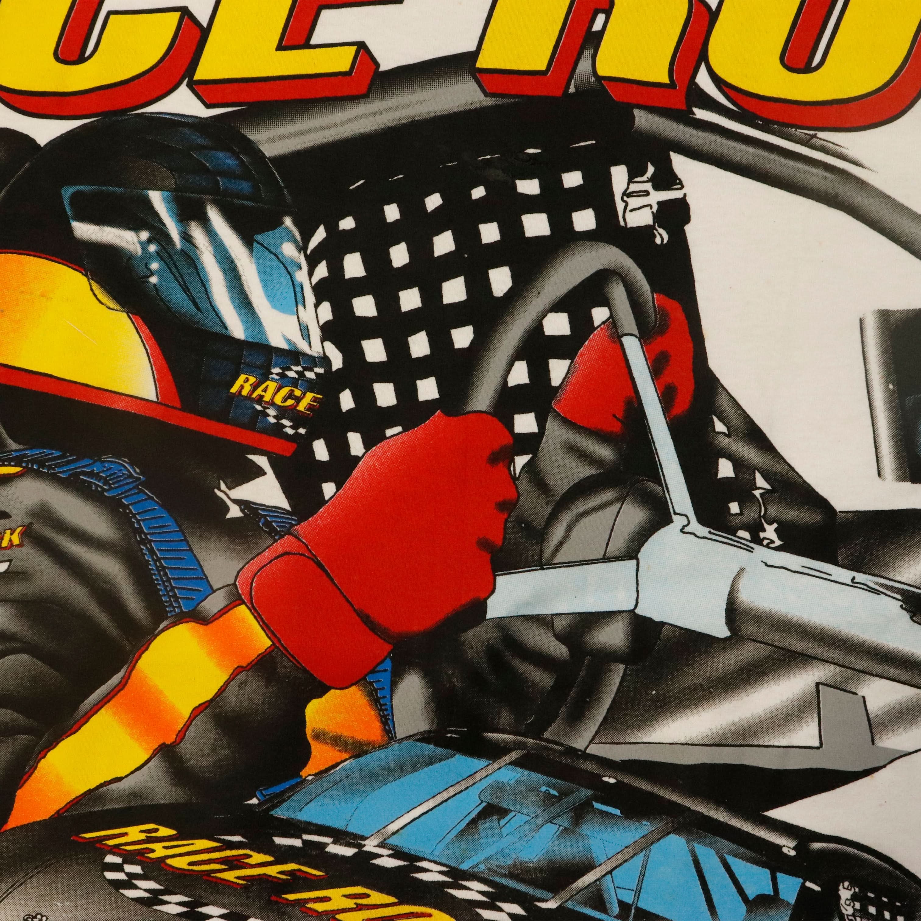 Vintage Nascar Race Rock racing graphic t-shirt AOP BIG PRINT large
