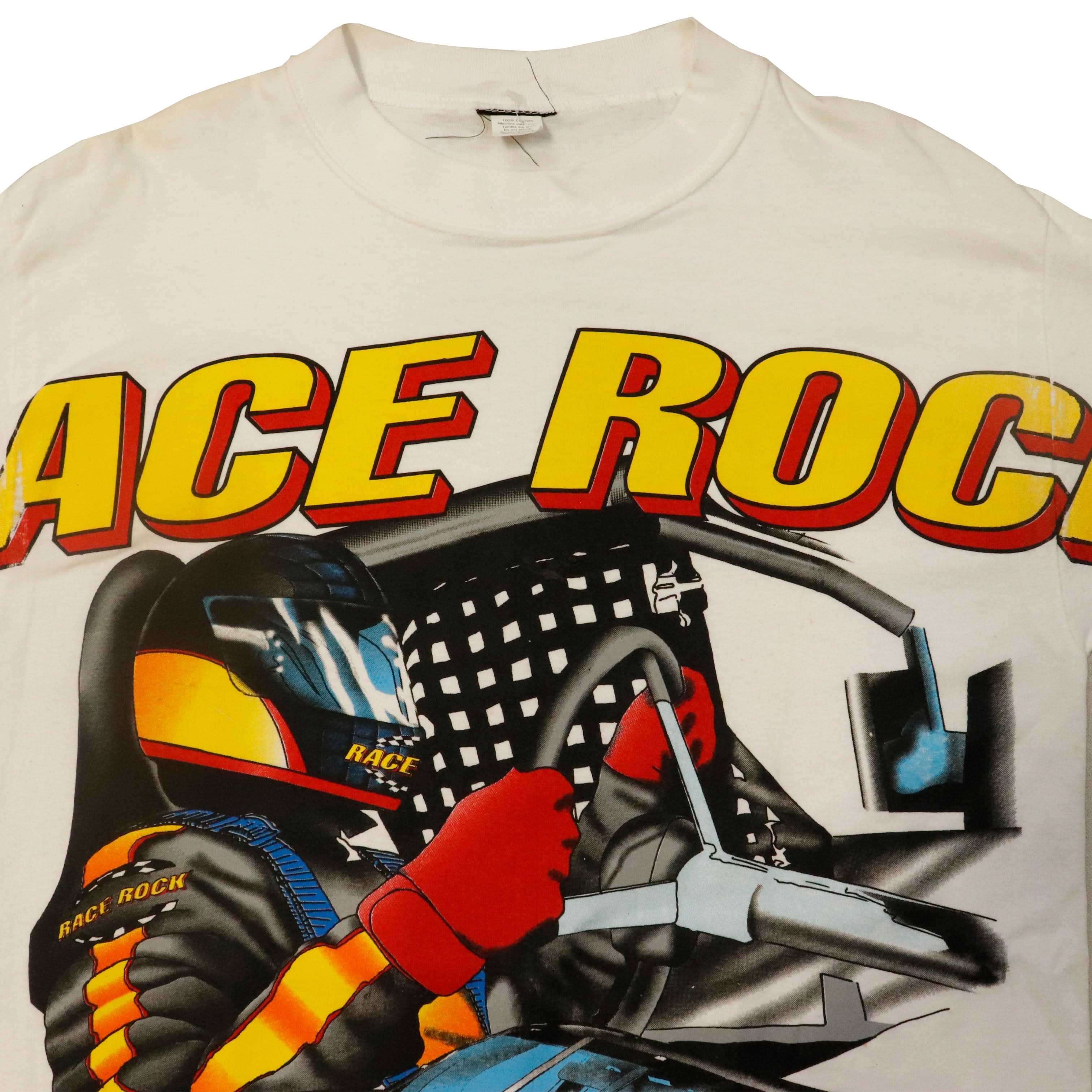 Vintage Nascar Race Rock racing graphic t-shirt AOP BIG PRINT large