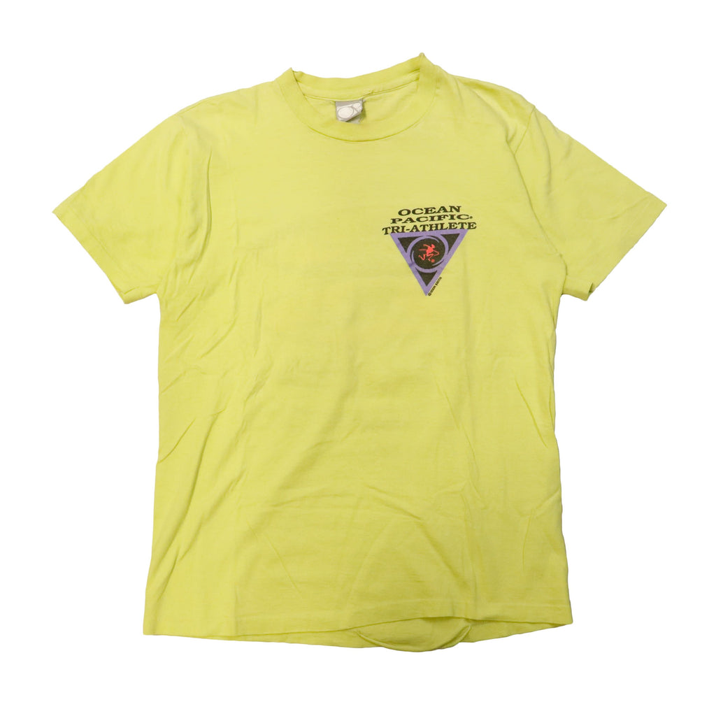 Vintage Ocean Pacific Tri-Athlete Skate Snow Surf Graphic T-Shirt