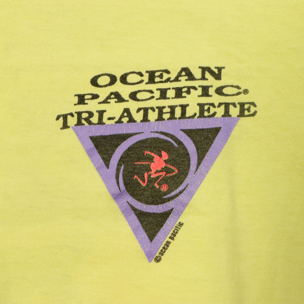 Vintage Ocean Pacific Tri-Athlete Skate Snow Surf Graphic T-Shirt