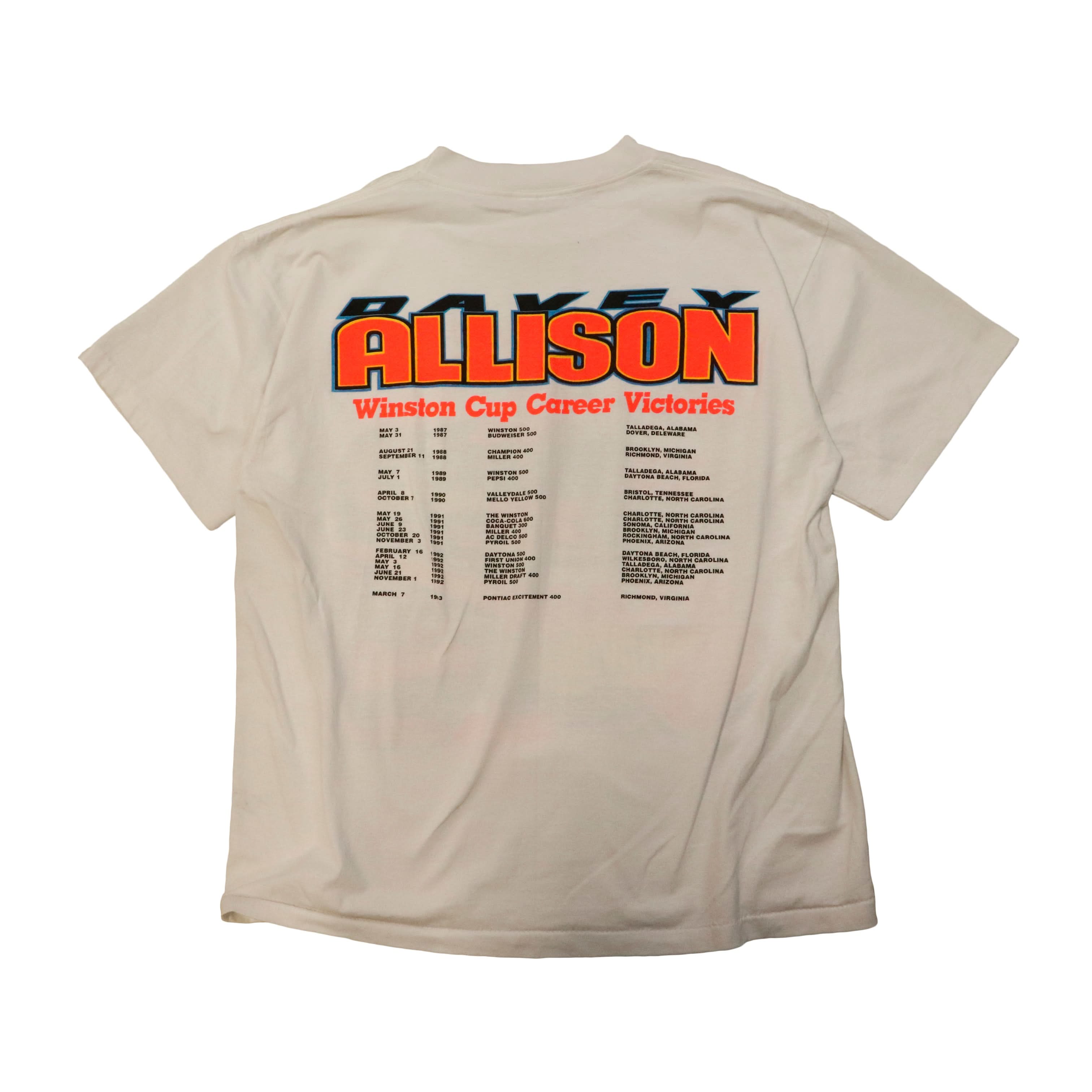 Vintage Nascar 1993 Davey Allison Texaco Havoline Racing T-Shirt Size L