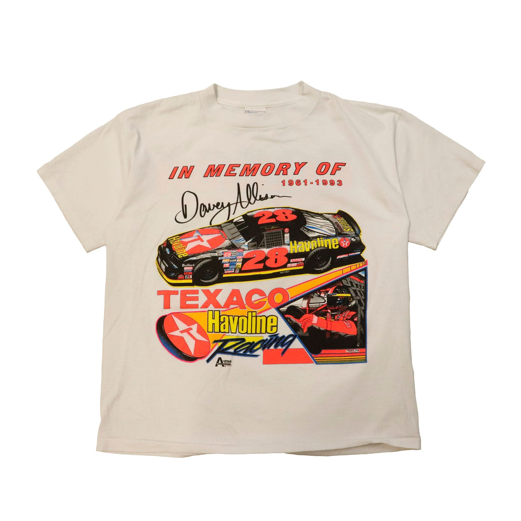 Vintage Nascar 1993 Davey Allison Texaco Havoline Racing T-Shirt Size L