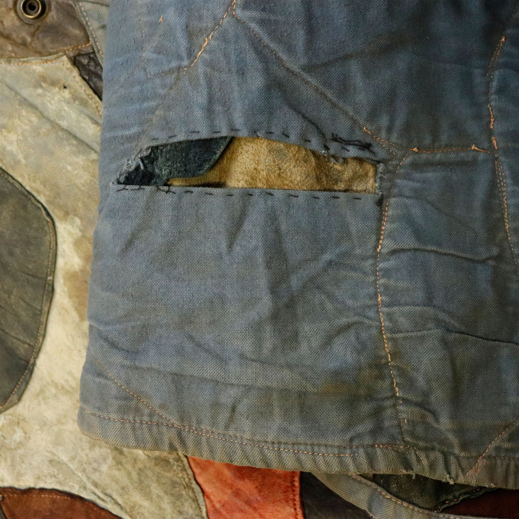 Vintage 60s Patchwork Leather Hippie Vest Custom Folk Art Piece RARE