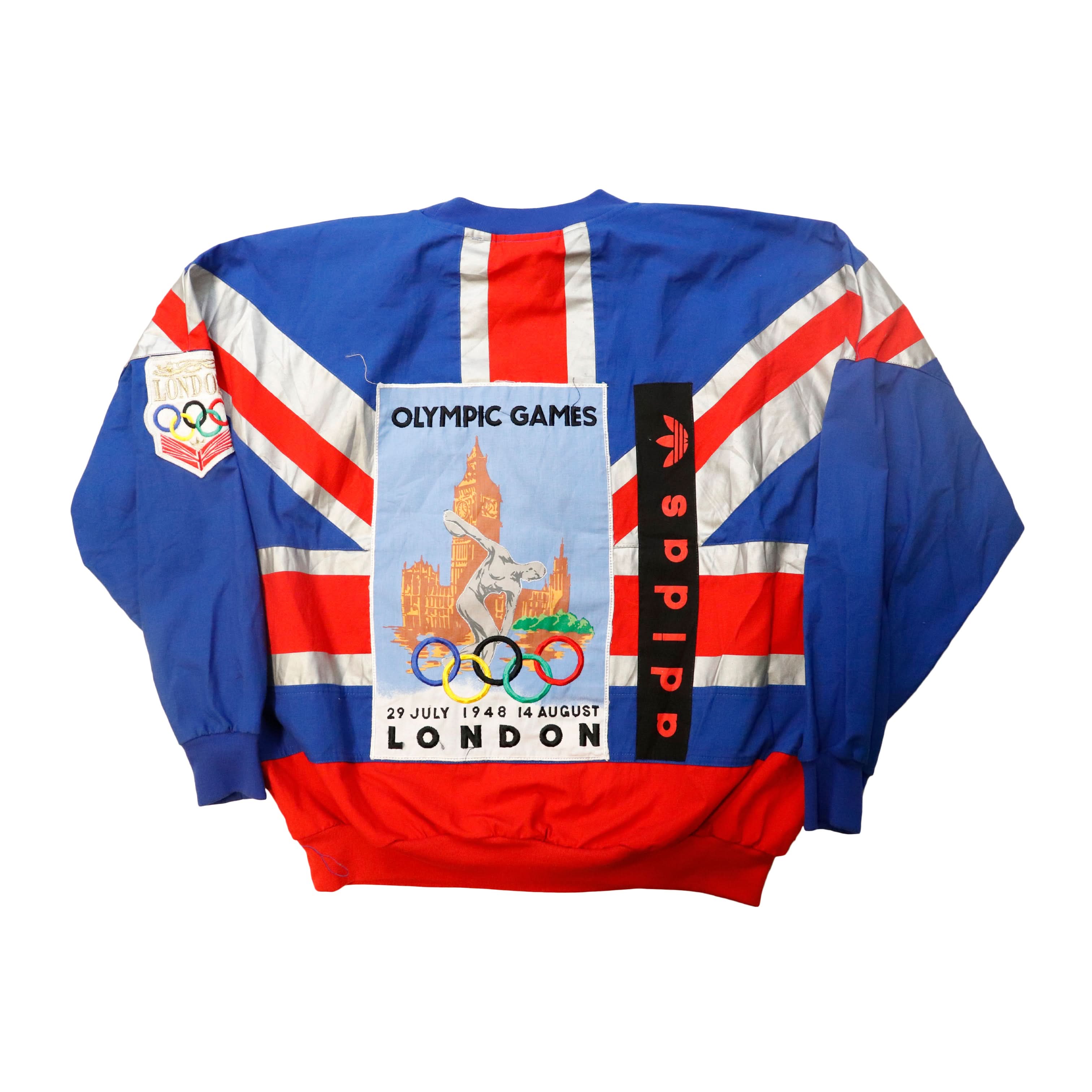 Vintage 80s Adidas London Olympic Games Crewneck Sweatshirt Size M