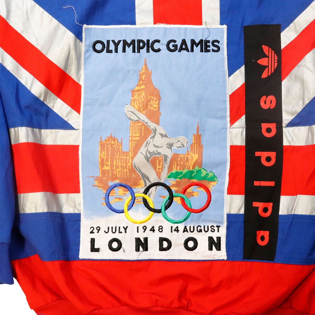 Vintage 80s Adidas London Olympic Games Crewneck Sweatshirt Size M