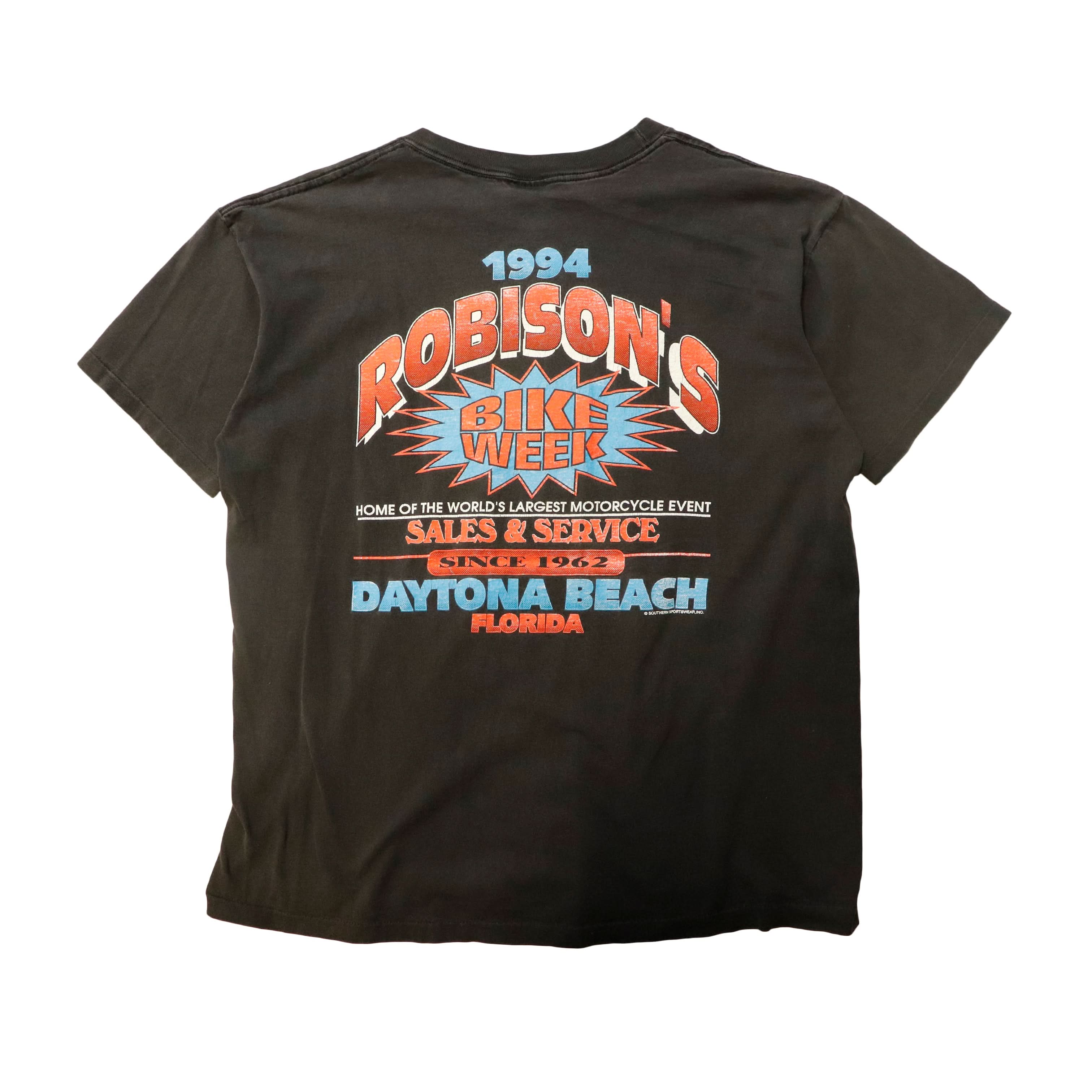 Vintage 1994 Bike Week Daytona Beach Graphic T-Shirt Size L Harley Motorcycle