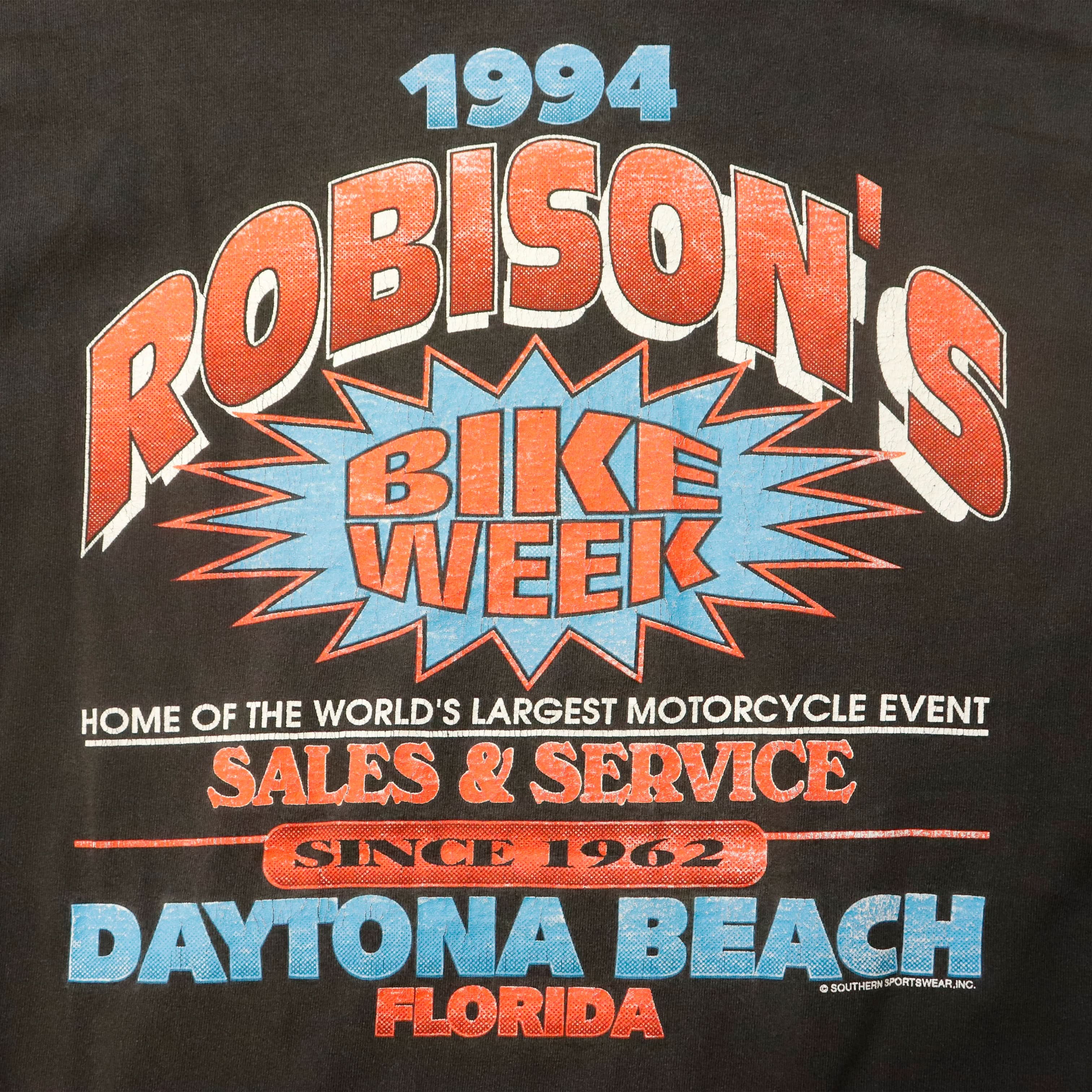 Vintage 1994 Bike Week Daytona Beach Graphic T-Shirt Size L Harley