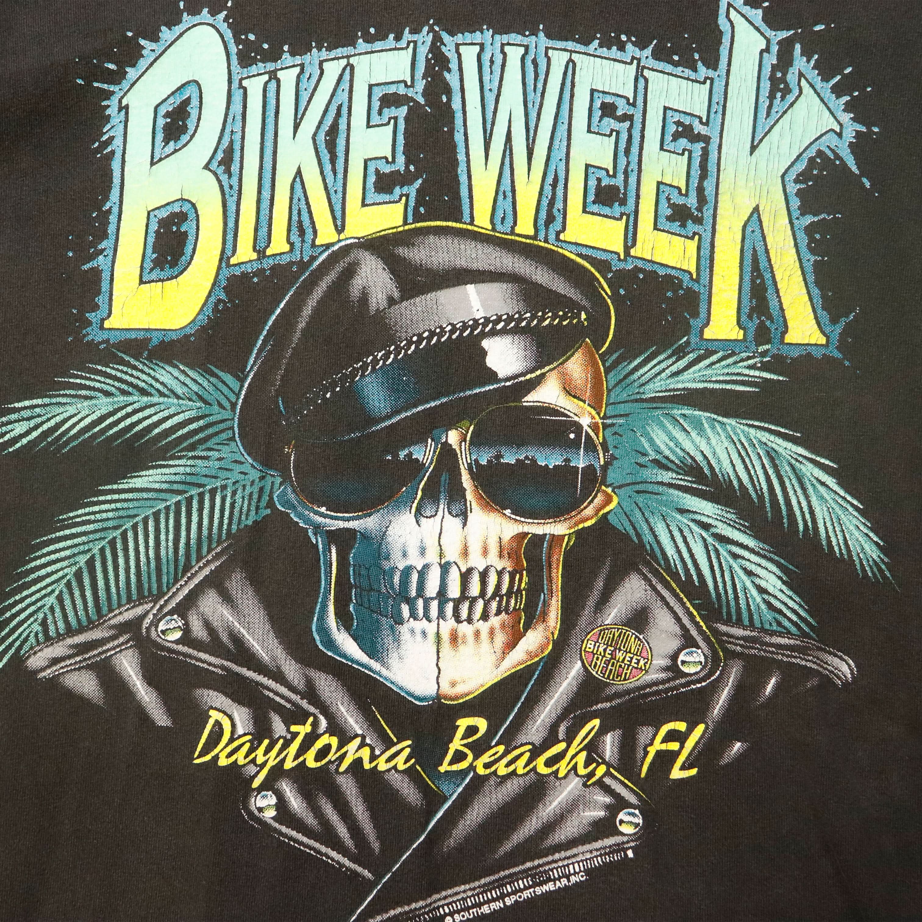 Vintage 1994 Bike Week Daytona Beach Graphic T-Shirt Size L Harley Motorcycle