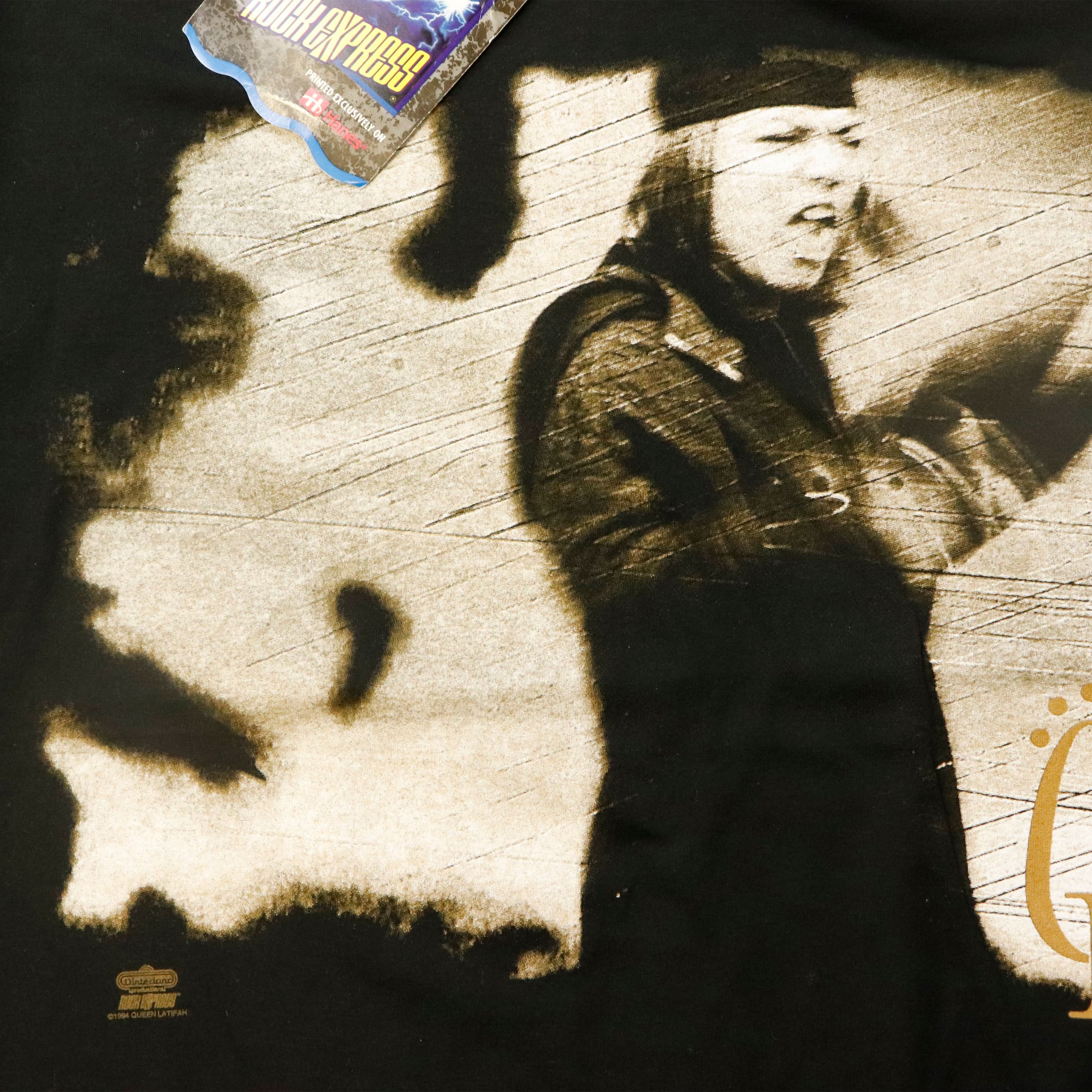 Vintage 1994 Queen Latifah Rap Graphic T-Shirt Size L Deastock