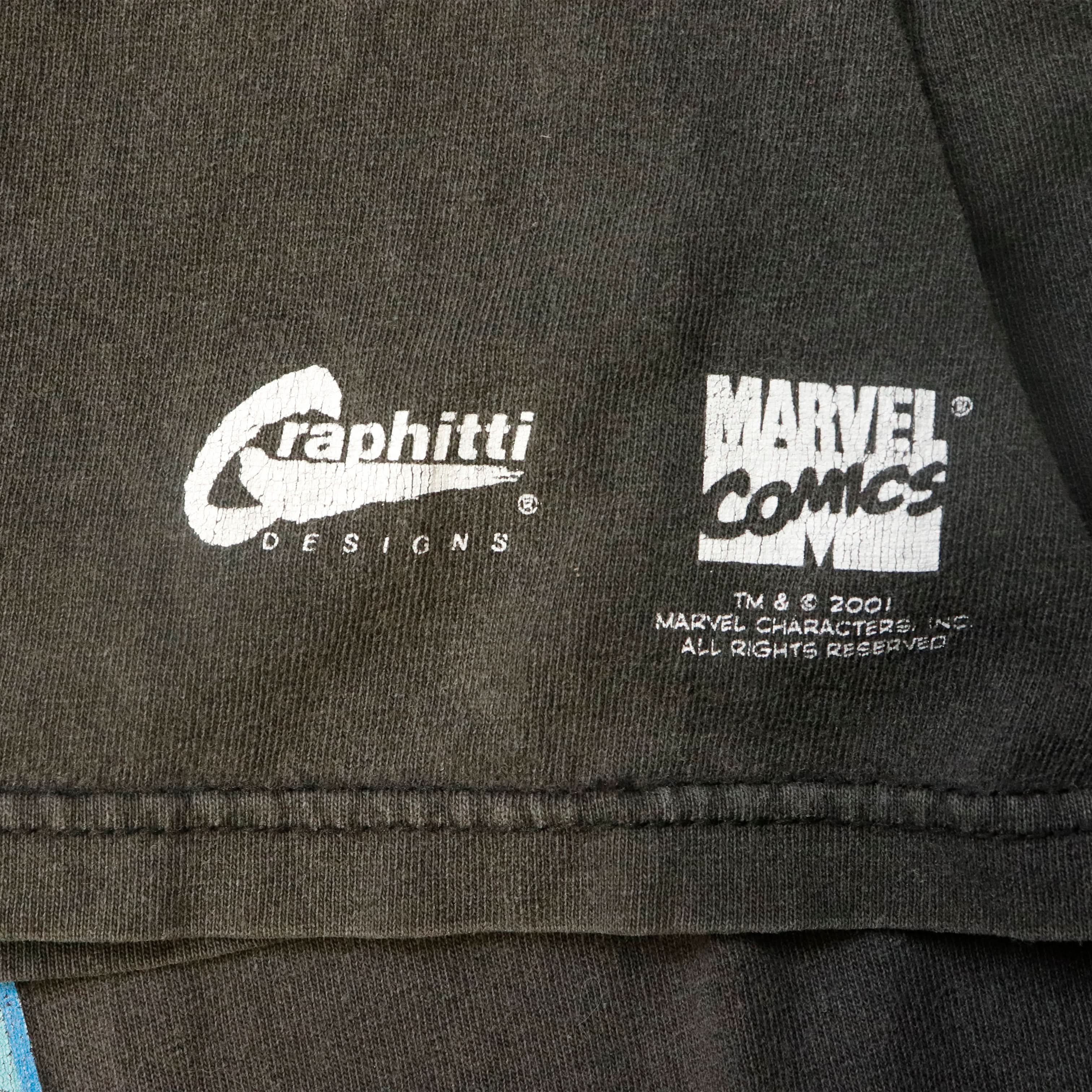 Vintage Graphitti 2001 Marvel Comics Graphic T-Shirt Size L
