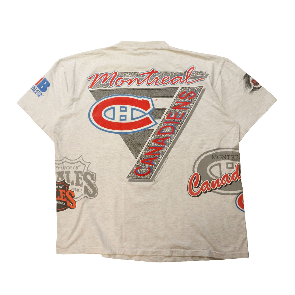 Vintage Bulletin 1991 Montreal Canadiens Goalie Graphic T-Shirt Size XL