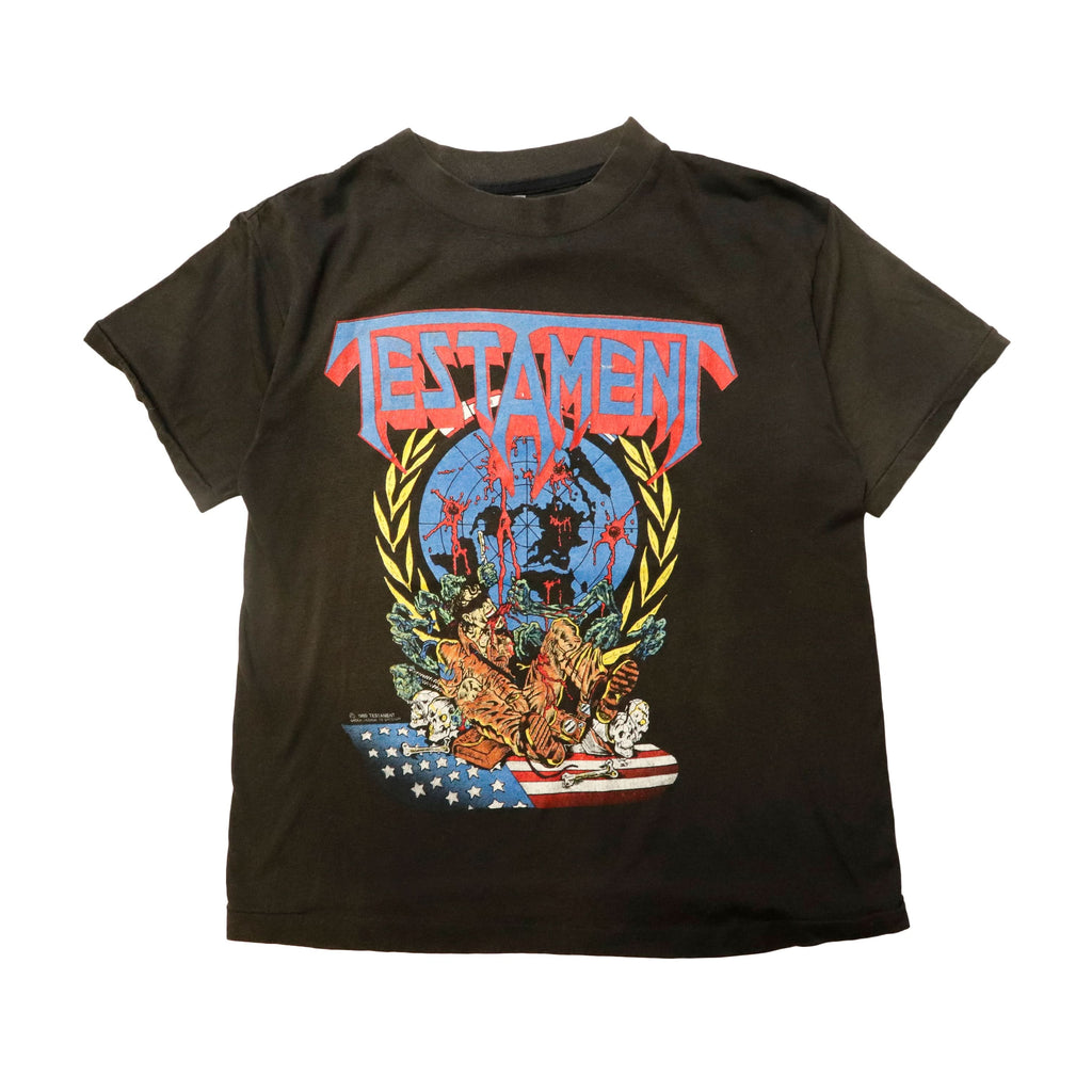 Vintage 1990 Testament Perilous Nations Graphic T-Shirt Size M