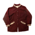 Vintage Car Club Coat 40s Lasley Knitting Co. Striped Rib Collar Varsity Jacket Size M