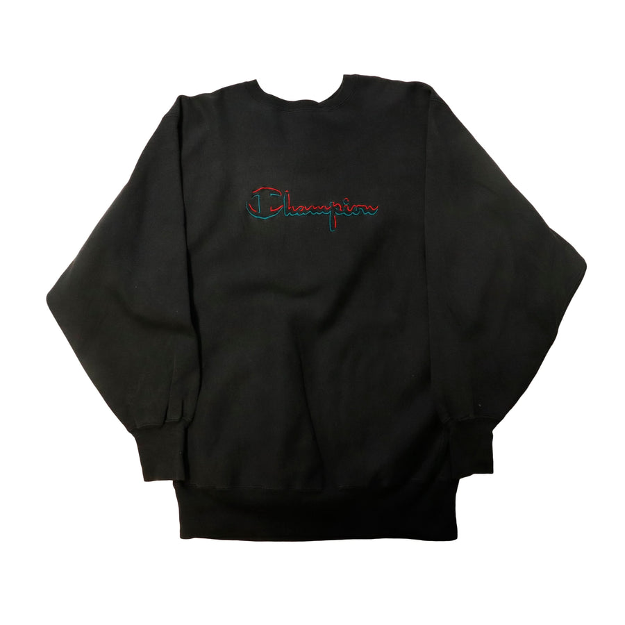 Vintage 90s Champion Reverse Weave Embroidered Logo Crewneck