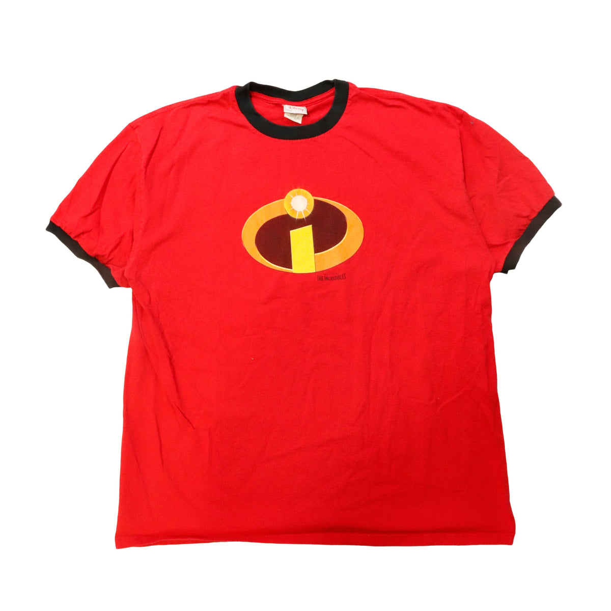 Vintage Disney Store The Incredibles Logo Ringer T-Shirt Size L