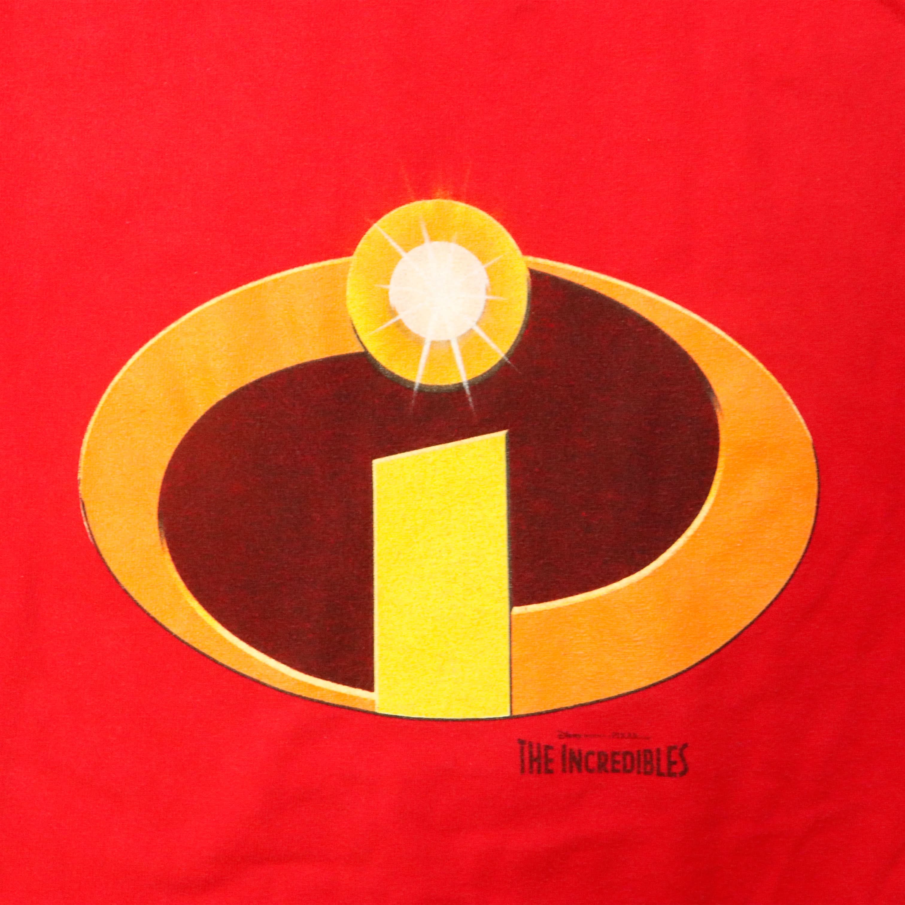 Vintage Disney Store The Incredibles Logo Ringer T-Shirt Size L