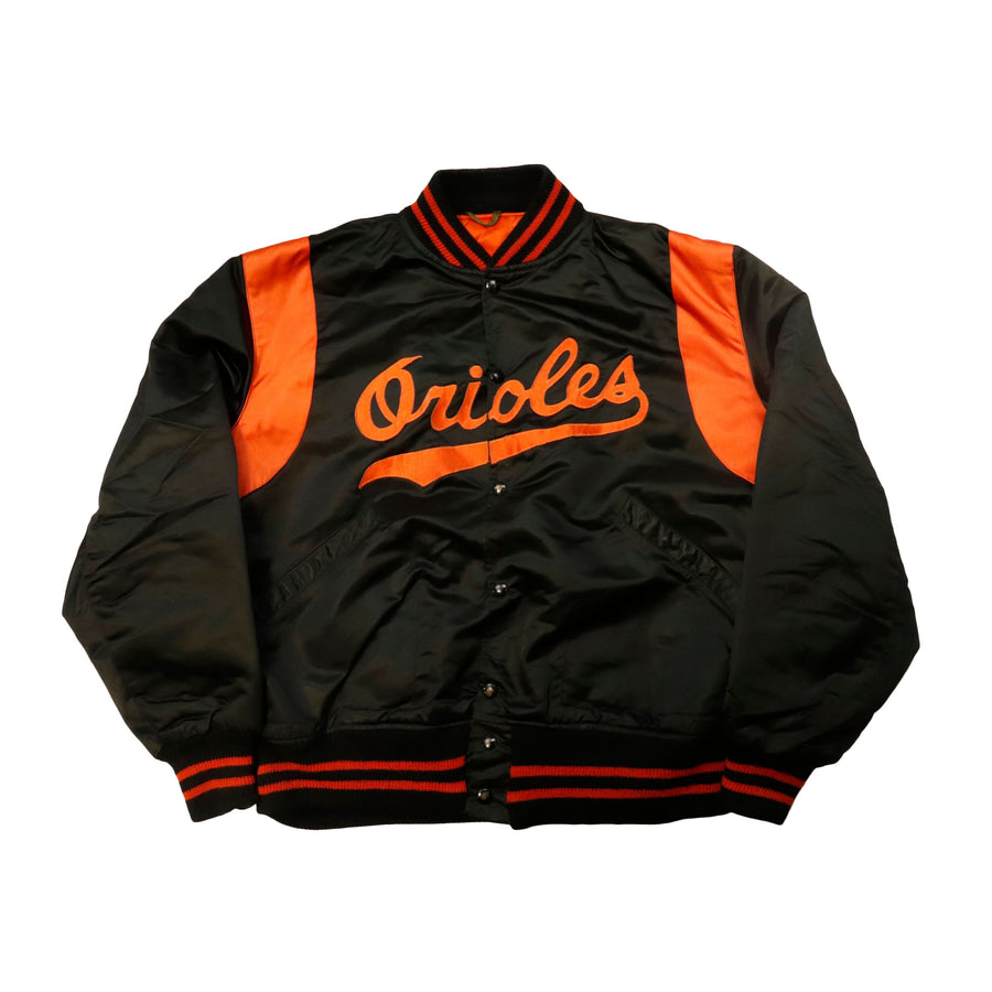 Vintage Game Worn Dugout Baltimore Orioles Satin Bomber Jacket