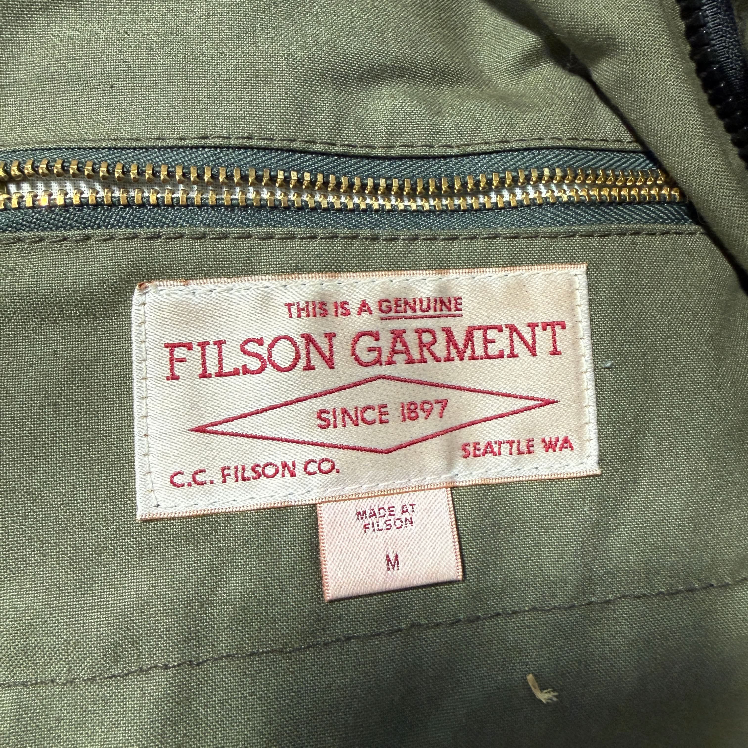 Vintage Filson Wax Cotton Hunting Fishing Jacket Size L